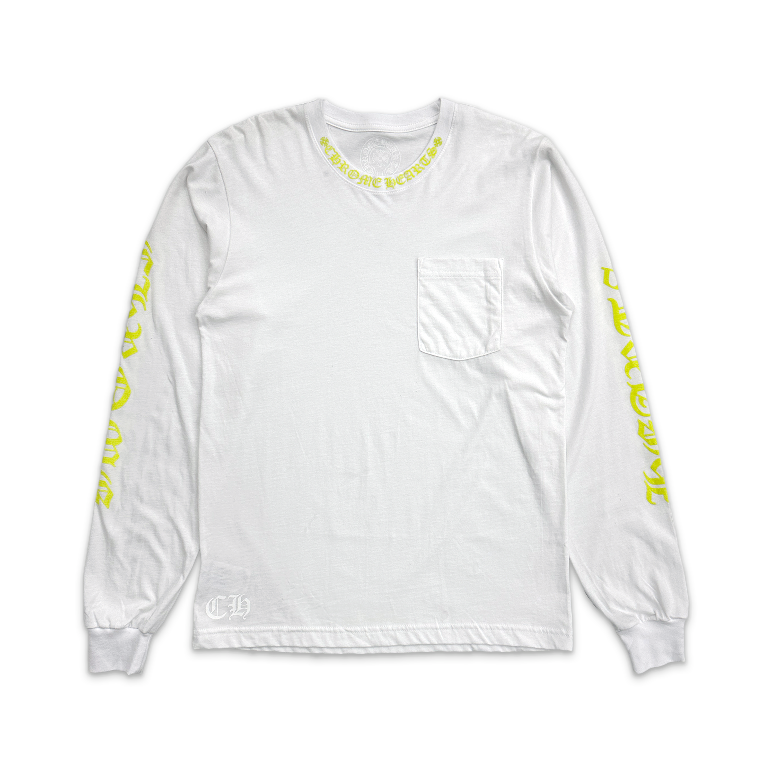 Neck Scroll L/S Tee "White Neon"
