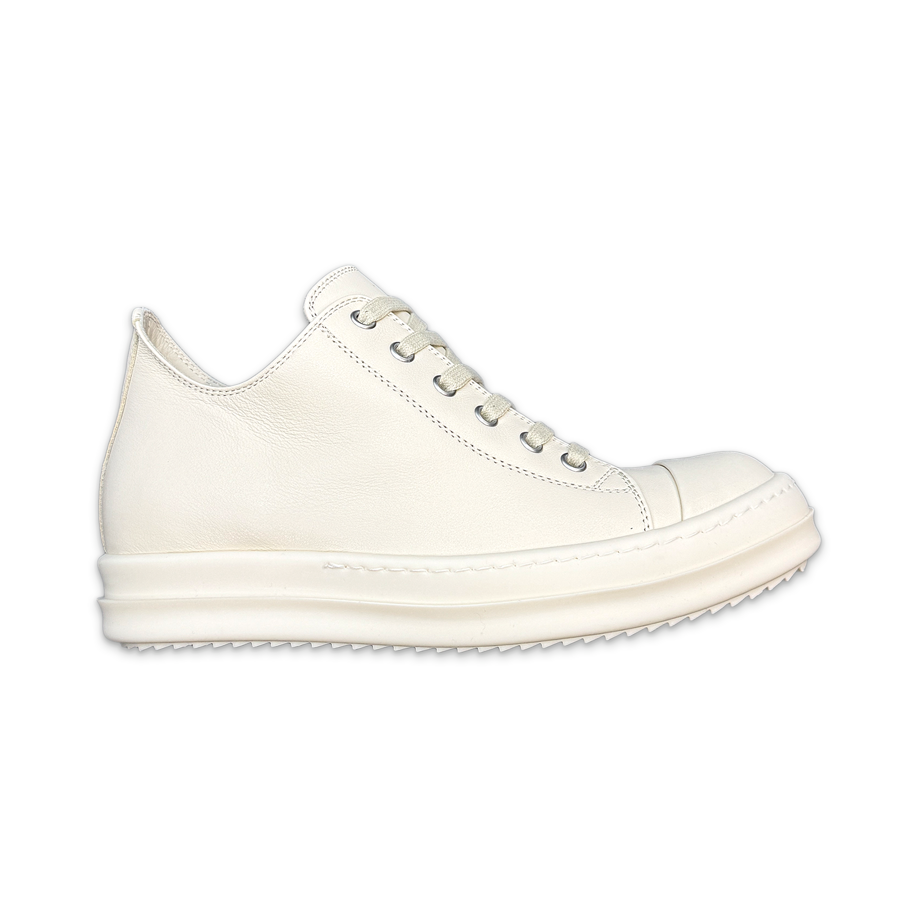 Rick Owens, Hollywood Ramones Leather Low "Triple Milk" (W)