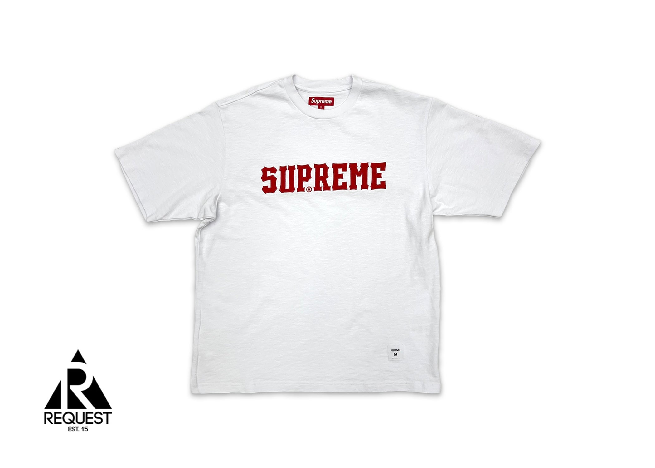 Supreme, Twill Applique Tee "White"