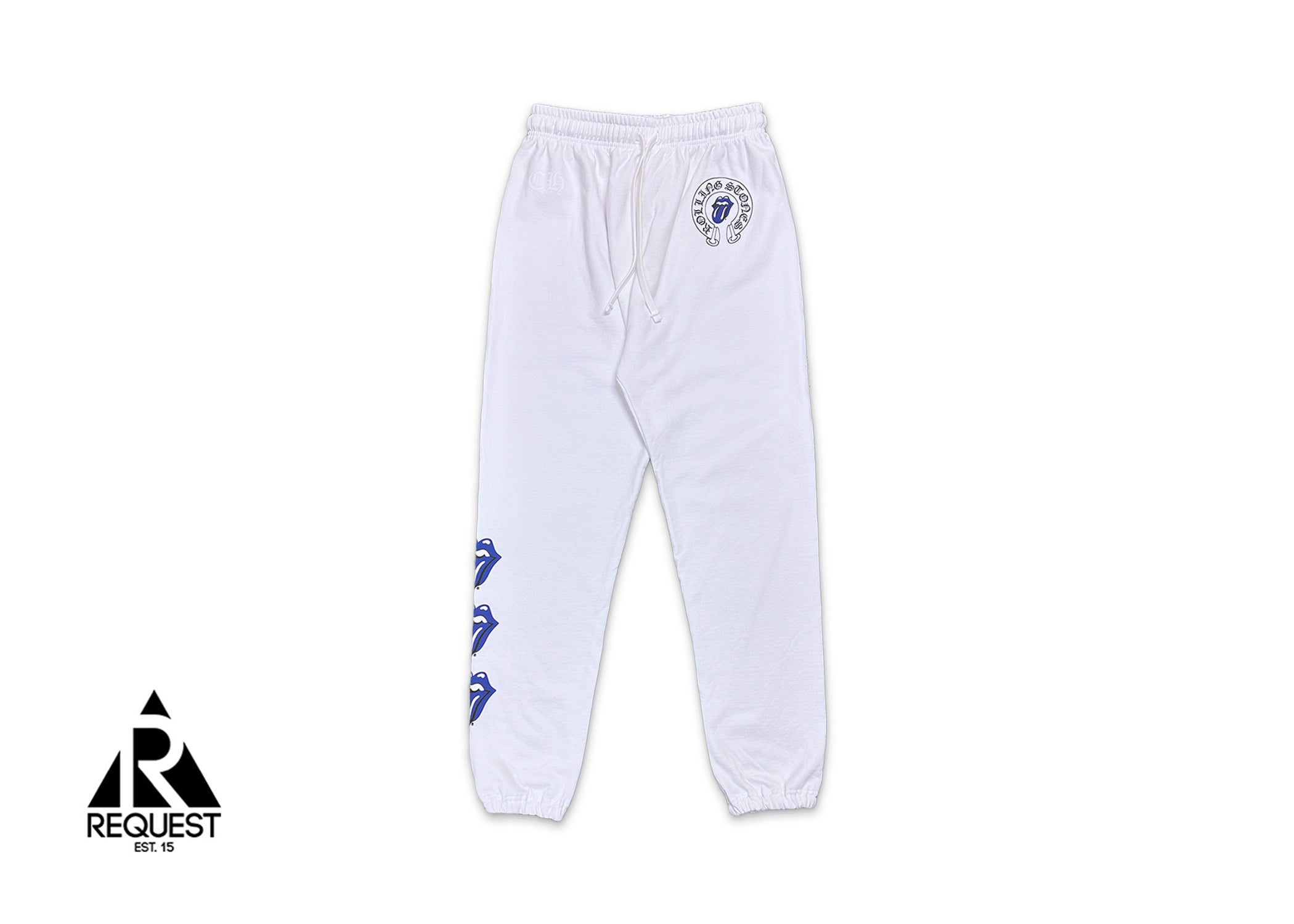 Chrome Hearts, Rolling Stones Tongue Sweatpants 2024 "White/Blue"