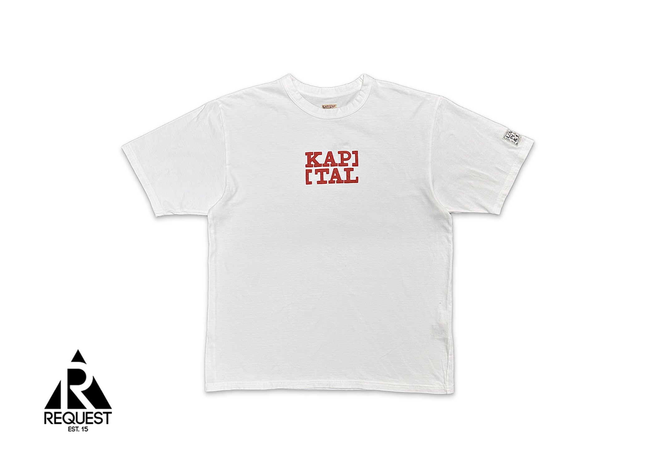 Kapital, Brackets Logo Jersey Rookie Tee "White"