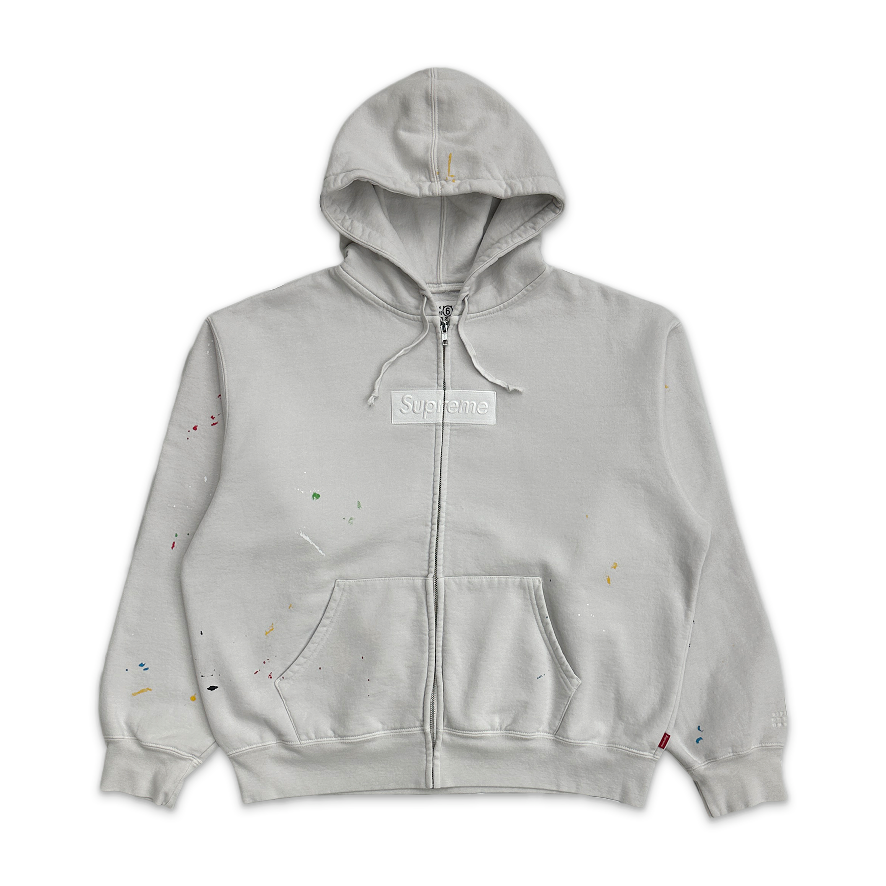 Supreme, MM6 Maison Margiela Box Logo Zip Up Hooded Sweatshirt “Off White" SS26