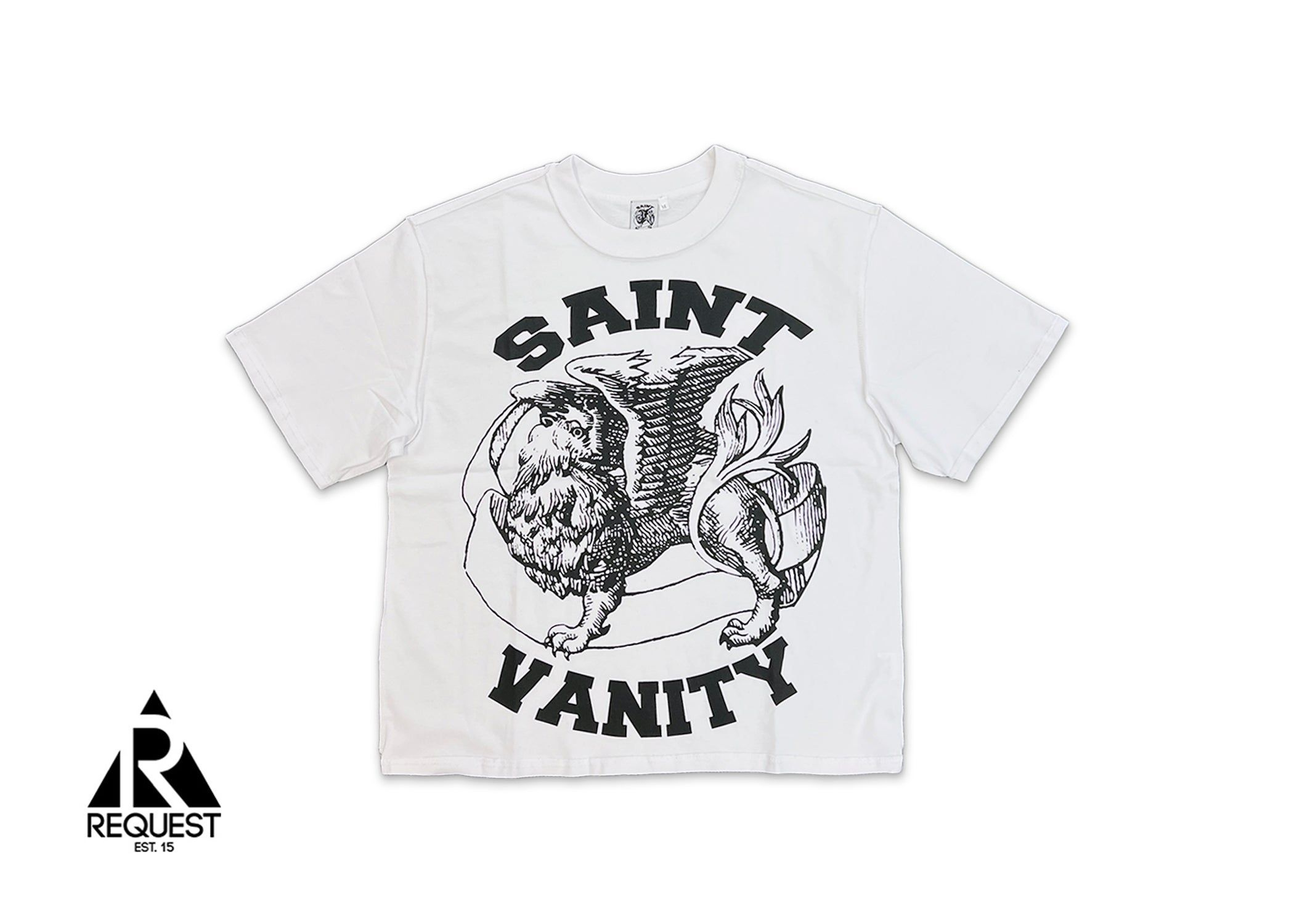 Saint Vanity, Black Logo Tee "White"