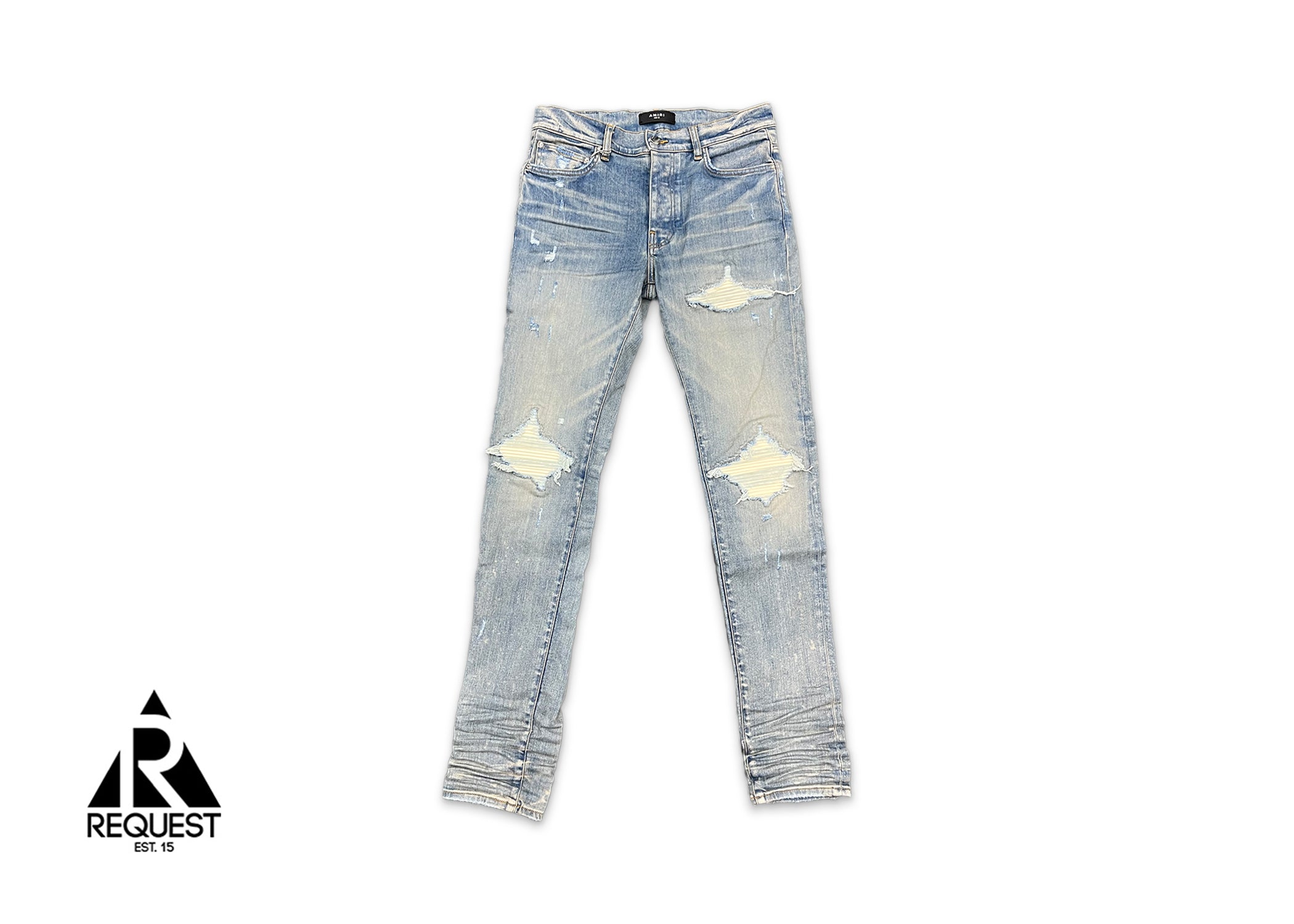 Amiri MX1 Ultrasuede Clay Indigo "White"