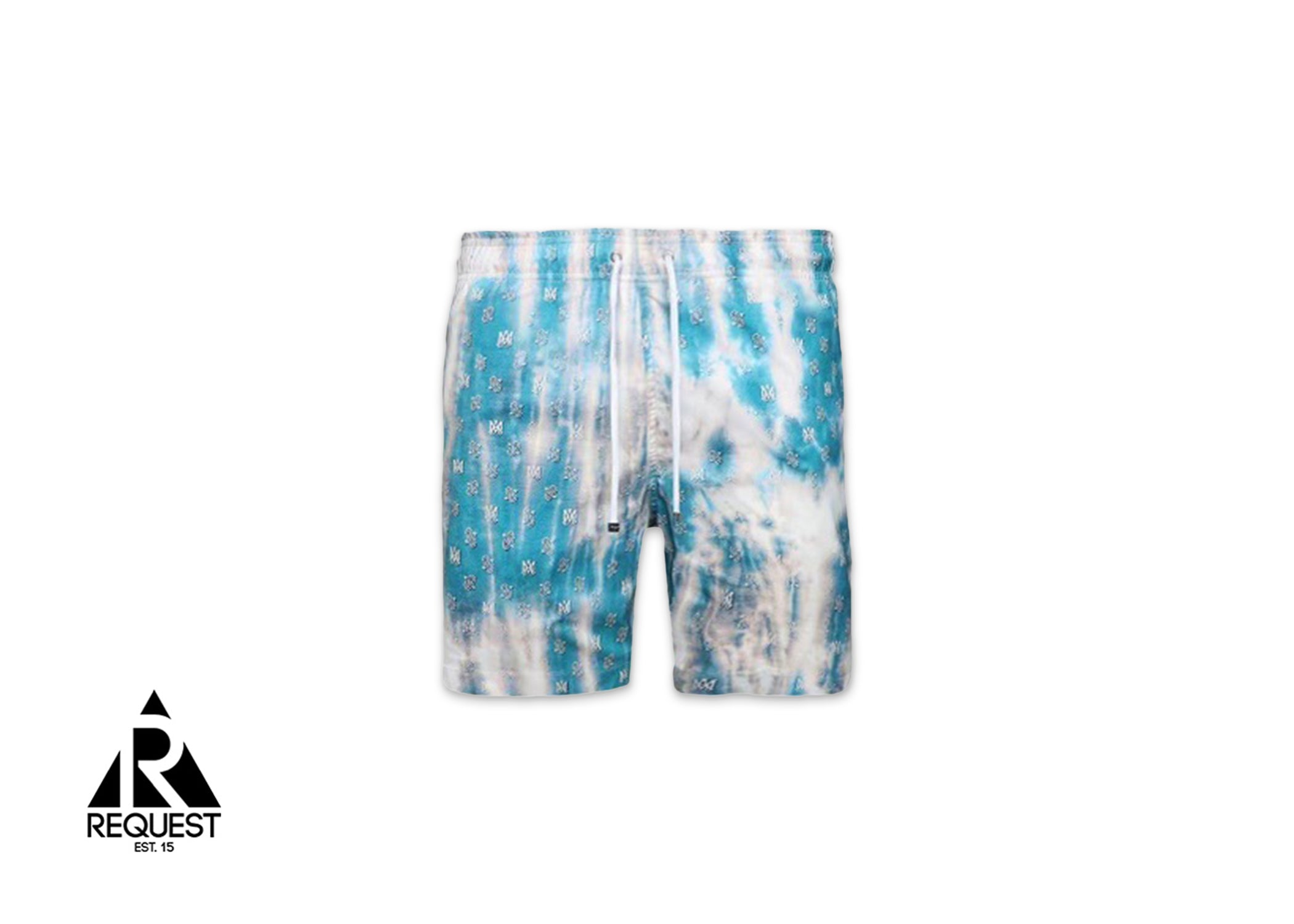 Amiri Monogram Print Elasticated Waist Shorts "Blue"