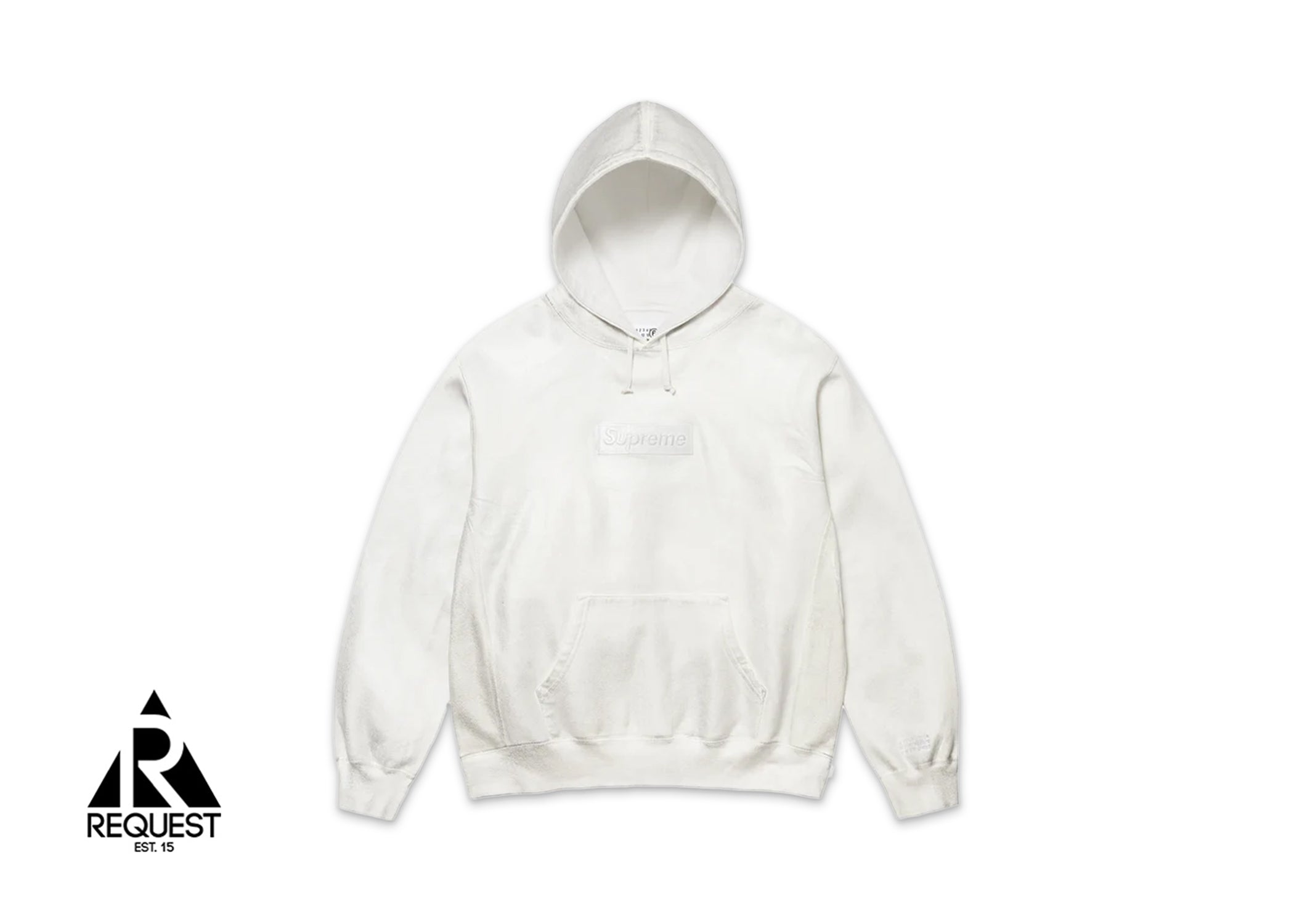 Supreme MM6 Maison Margiela Foil Box Logo Hooded Sweatshirt “White”