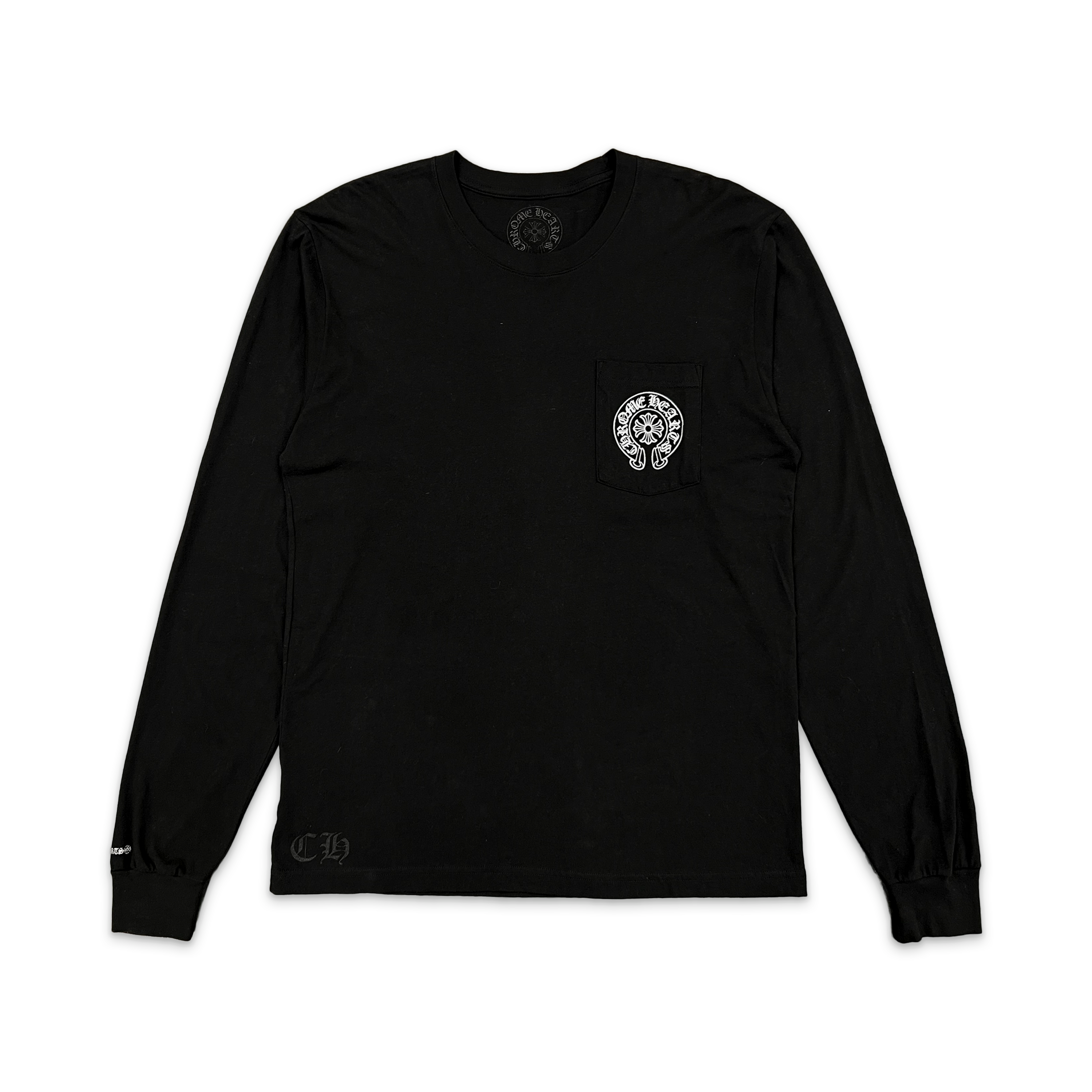 Chrome Hearts, Staff Horseshoe Pocket L/S Tee "Black/Silver"