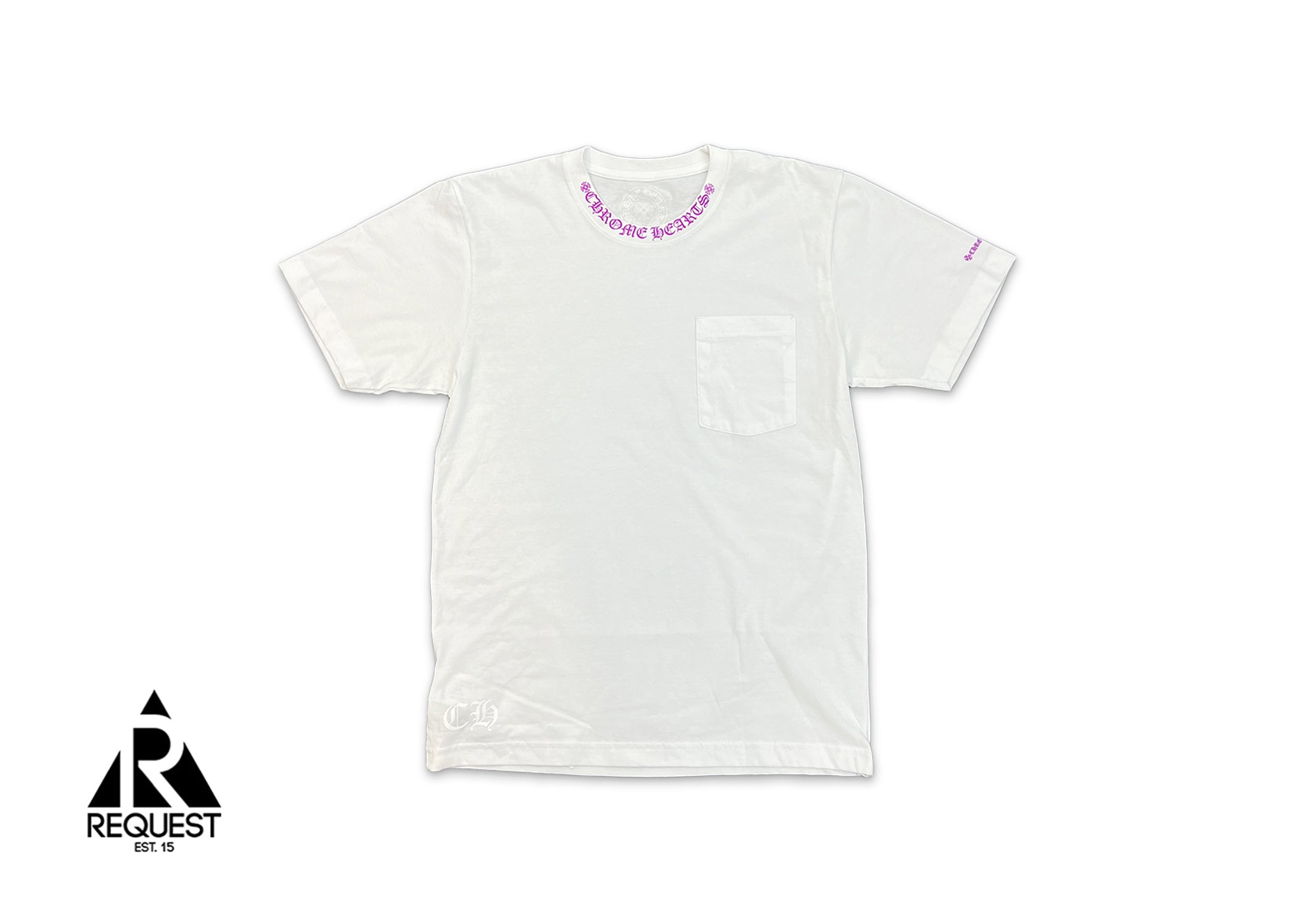 Chrome Hearts Neck Logo Tee "White/Purple"