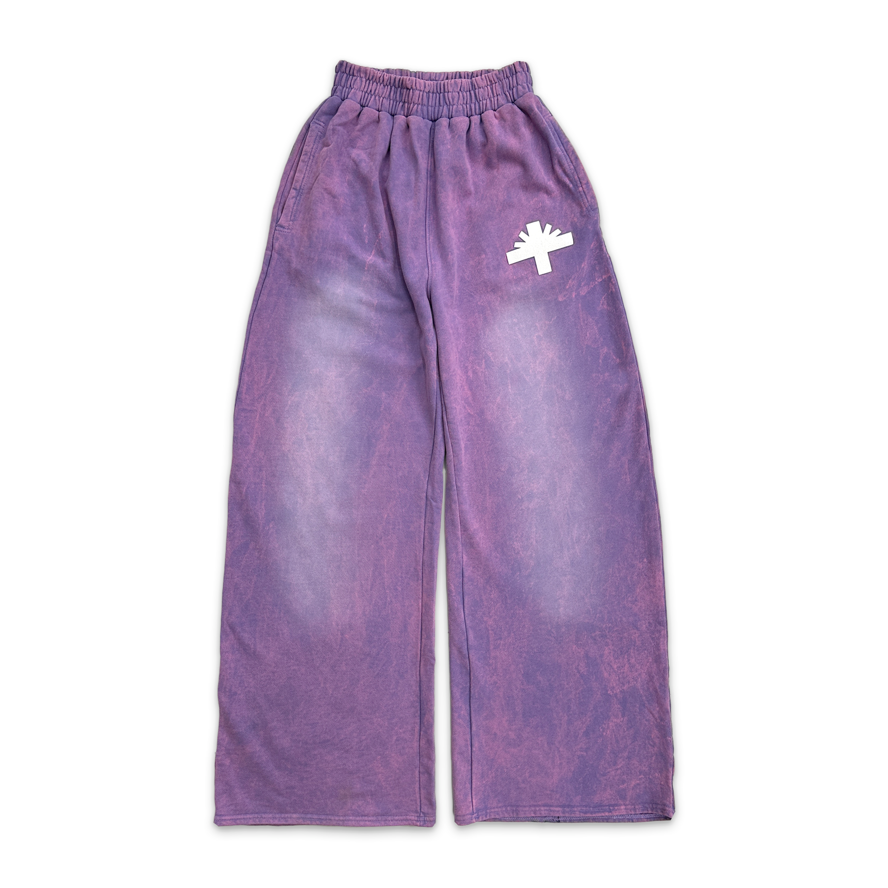 Vertabrae, Wide Leg Sweatpants "Washed Purple"