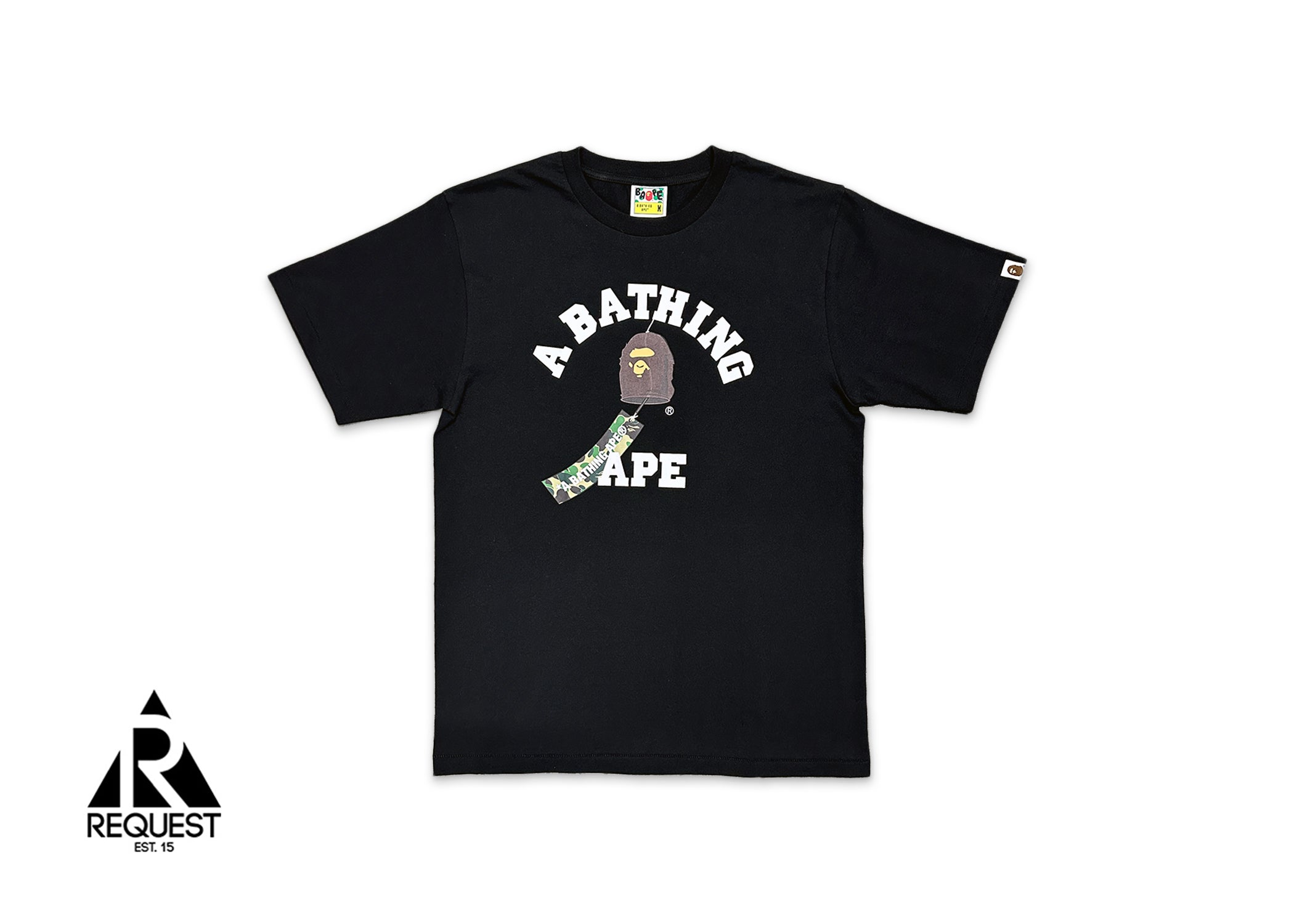 A Bathing Ape (BAPE), Wind Chime College Logo Tee "Black"