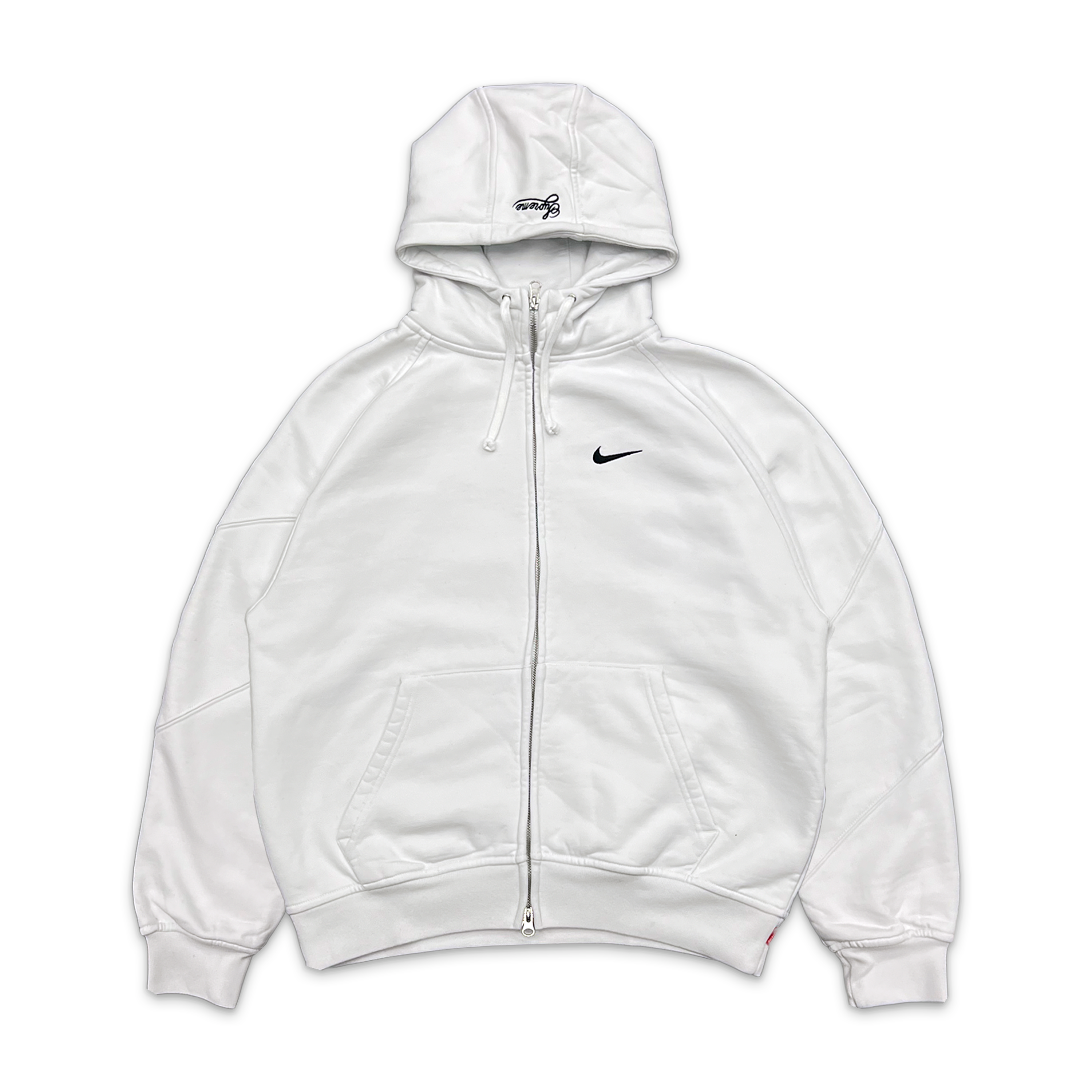 Supreme, x Nike Zip Up Hooded Sweatshirt (SS25) "White"