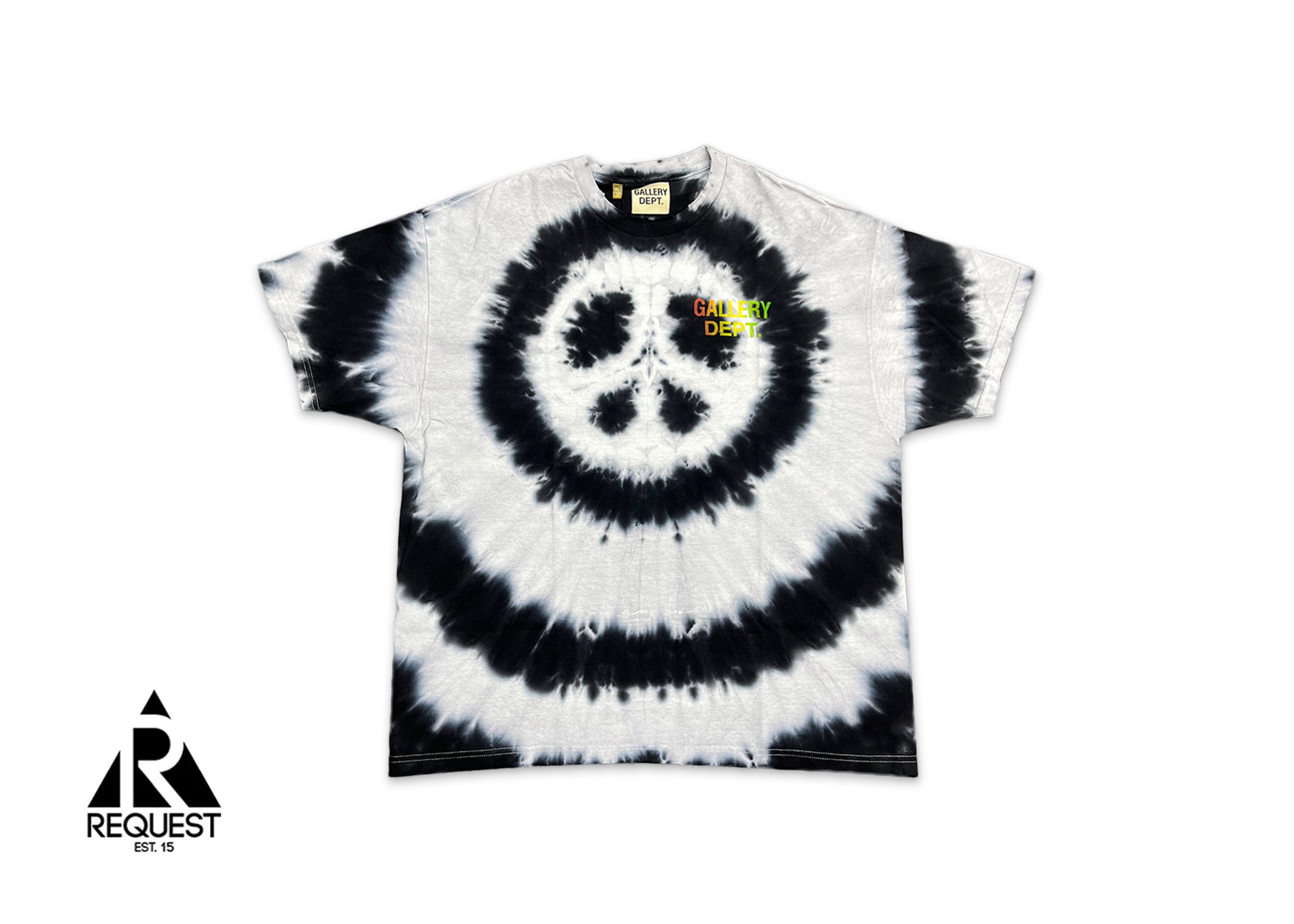 Gallery Dept. Peace Tee "Tie Dye Black White"