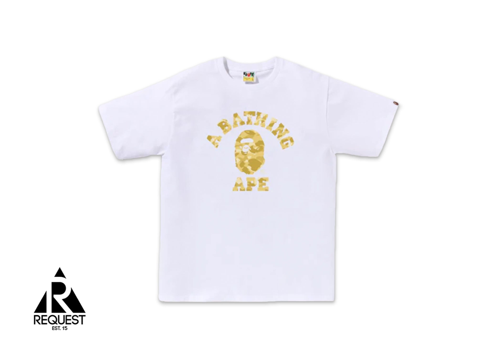 A Bathing Ape BAPE Color Camo College Tee (SS24) “White/Yellow"