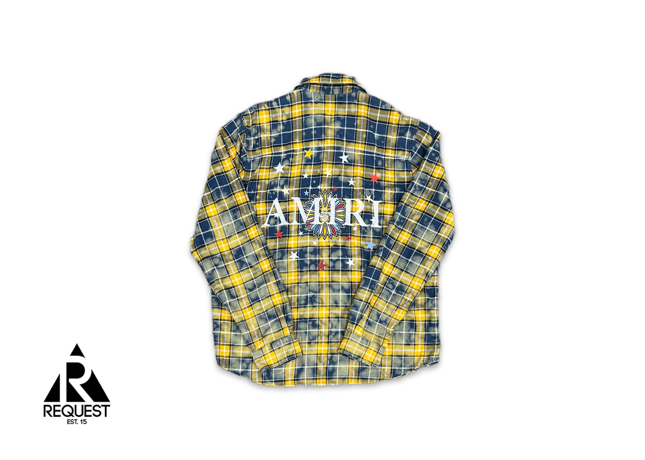 Amiri, Logo Plaid Flannel "Yellow/Blue"