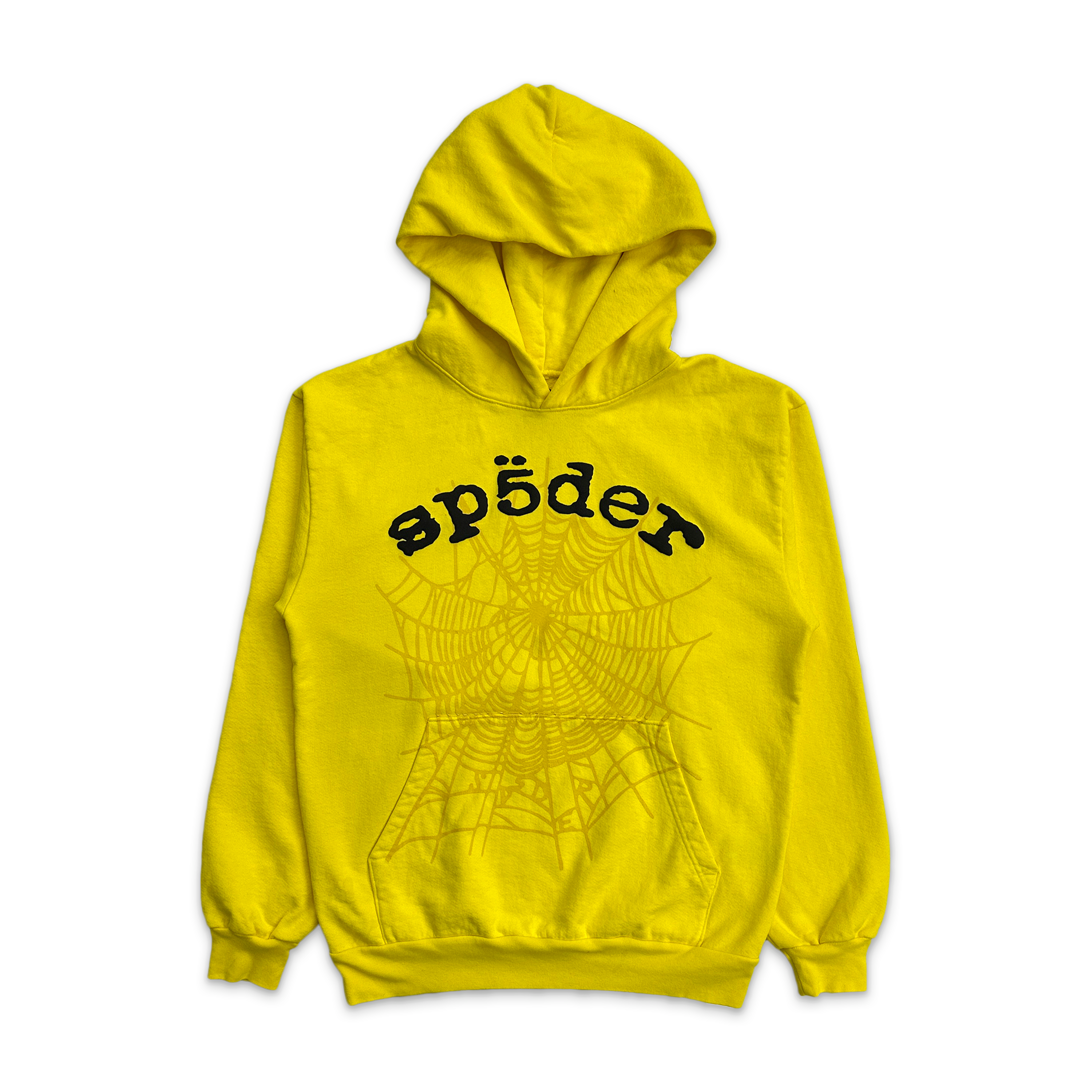 Sp5der, OG Web V2 Hoodie “Yellow"