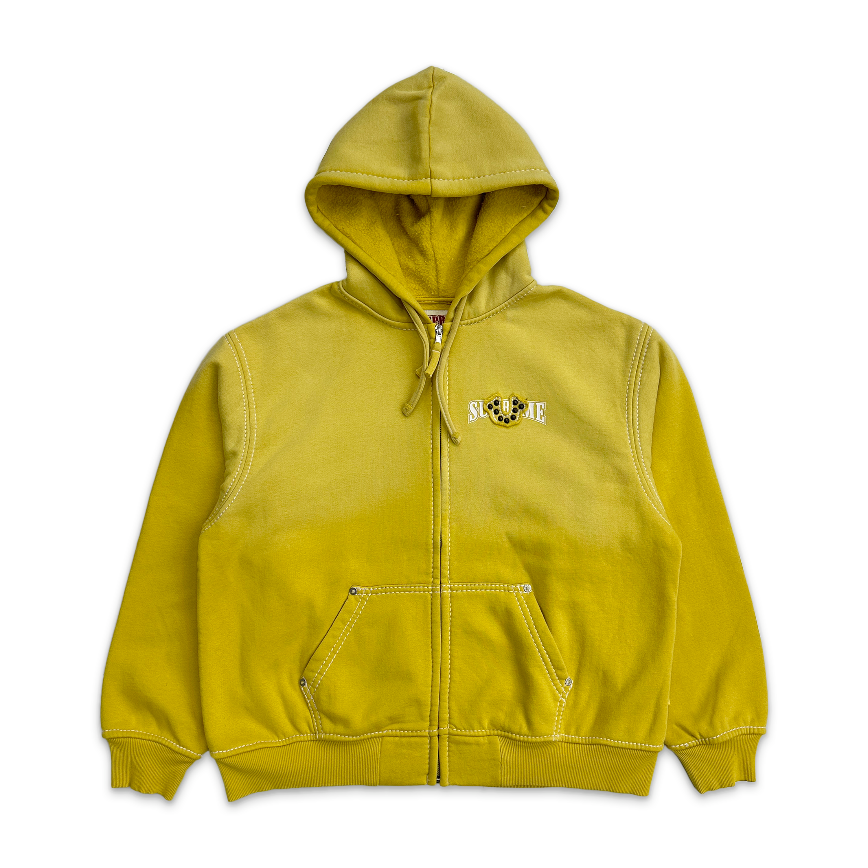 True Religion Zip Up Hooded Sweatshirt FW25 "Yellow"