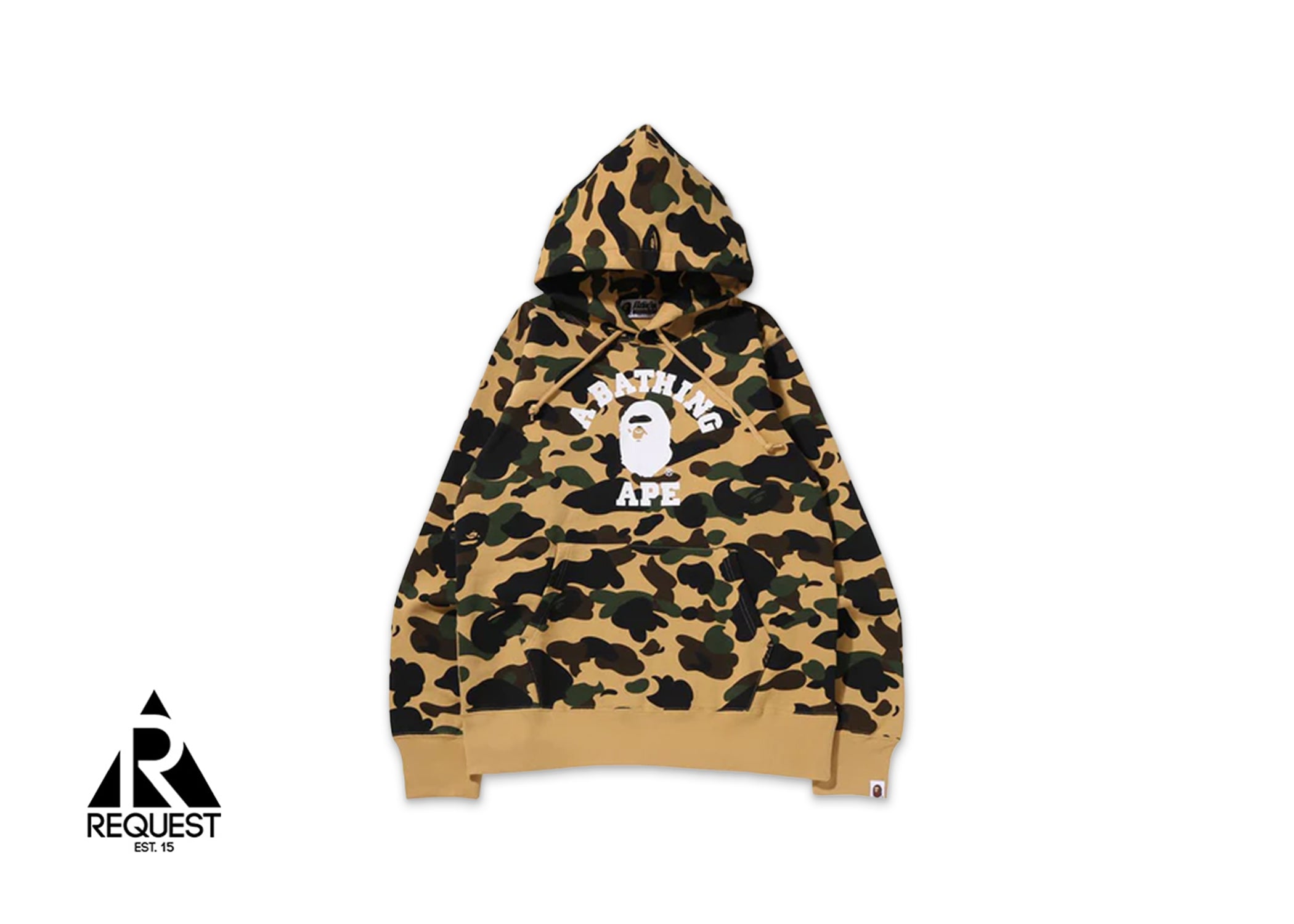 A Bathing Ape BAPE 1st Camo Pullover Hoodie "Yellow"