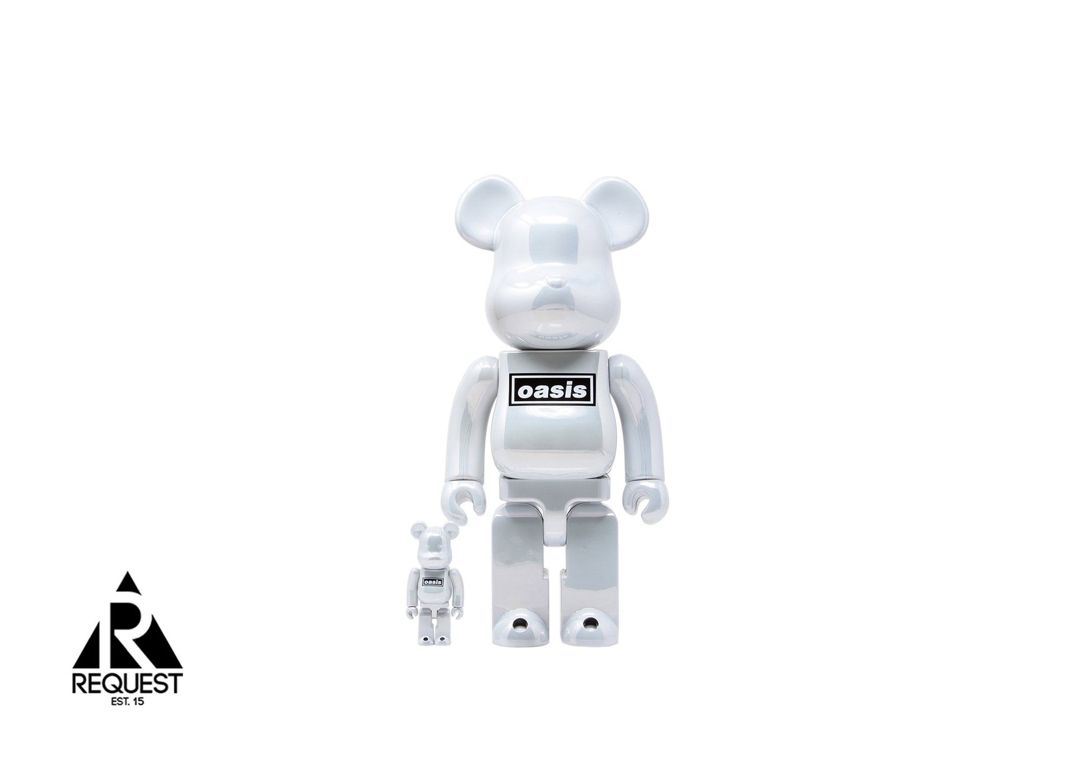 Medicom Be@rbrick 400% & 100% "OASIS WHITE CHROME"