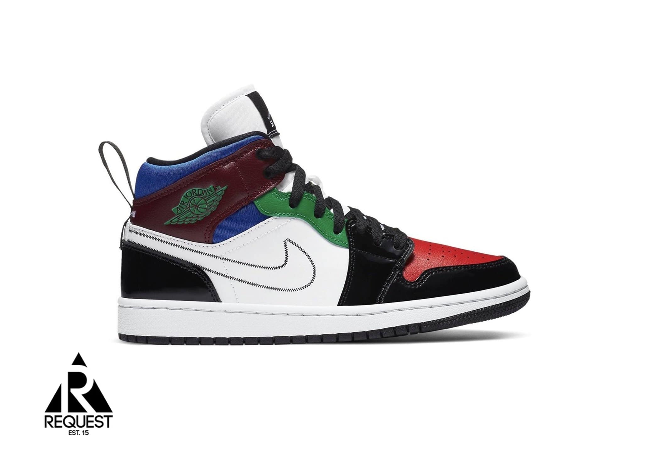 Air Jordan 1 Mid “Black White Multi Color”