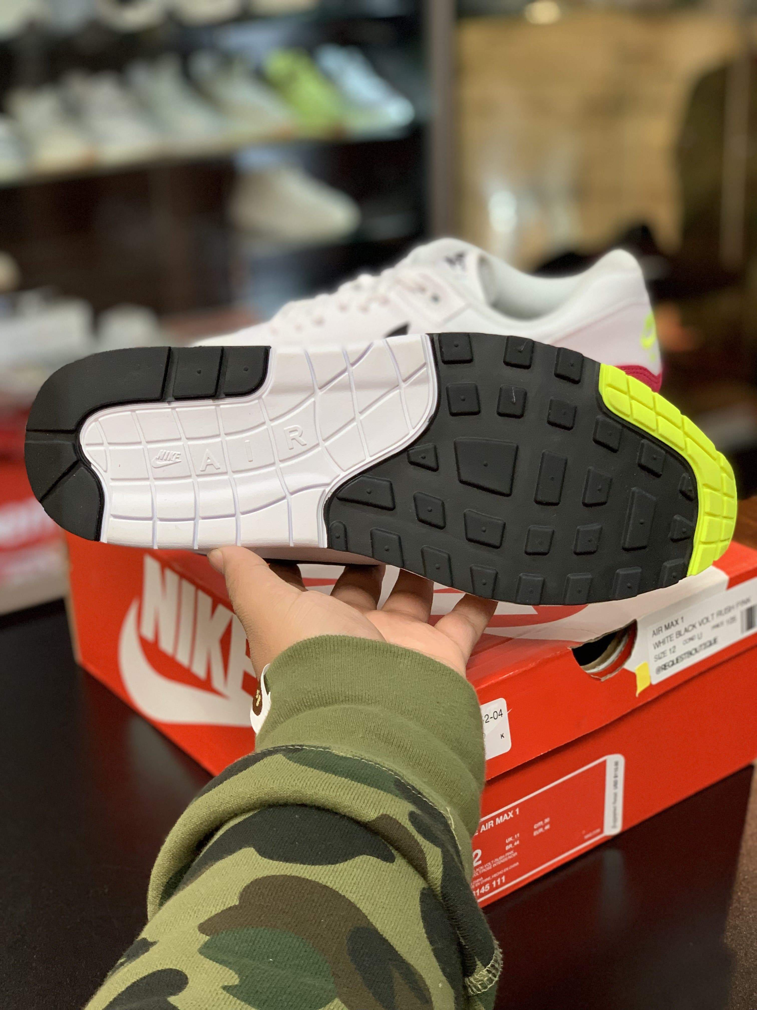 Air Max 1 “White Black Volt Rush Pink”