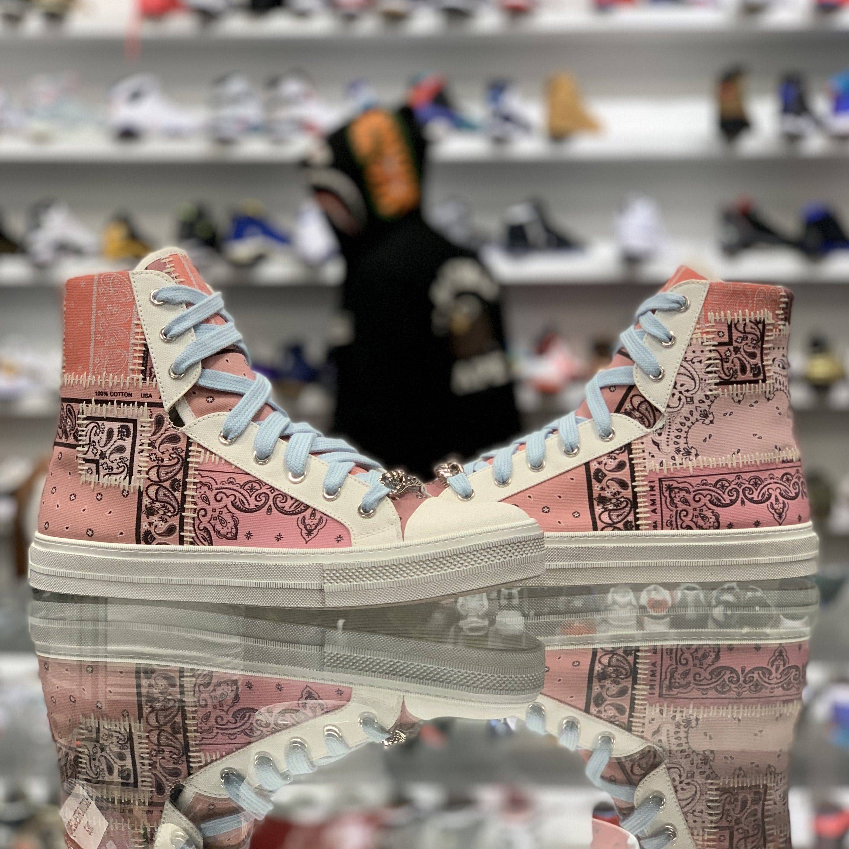 Amiri High Top “Pink Reconstructed Bandana”