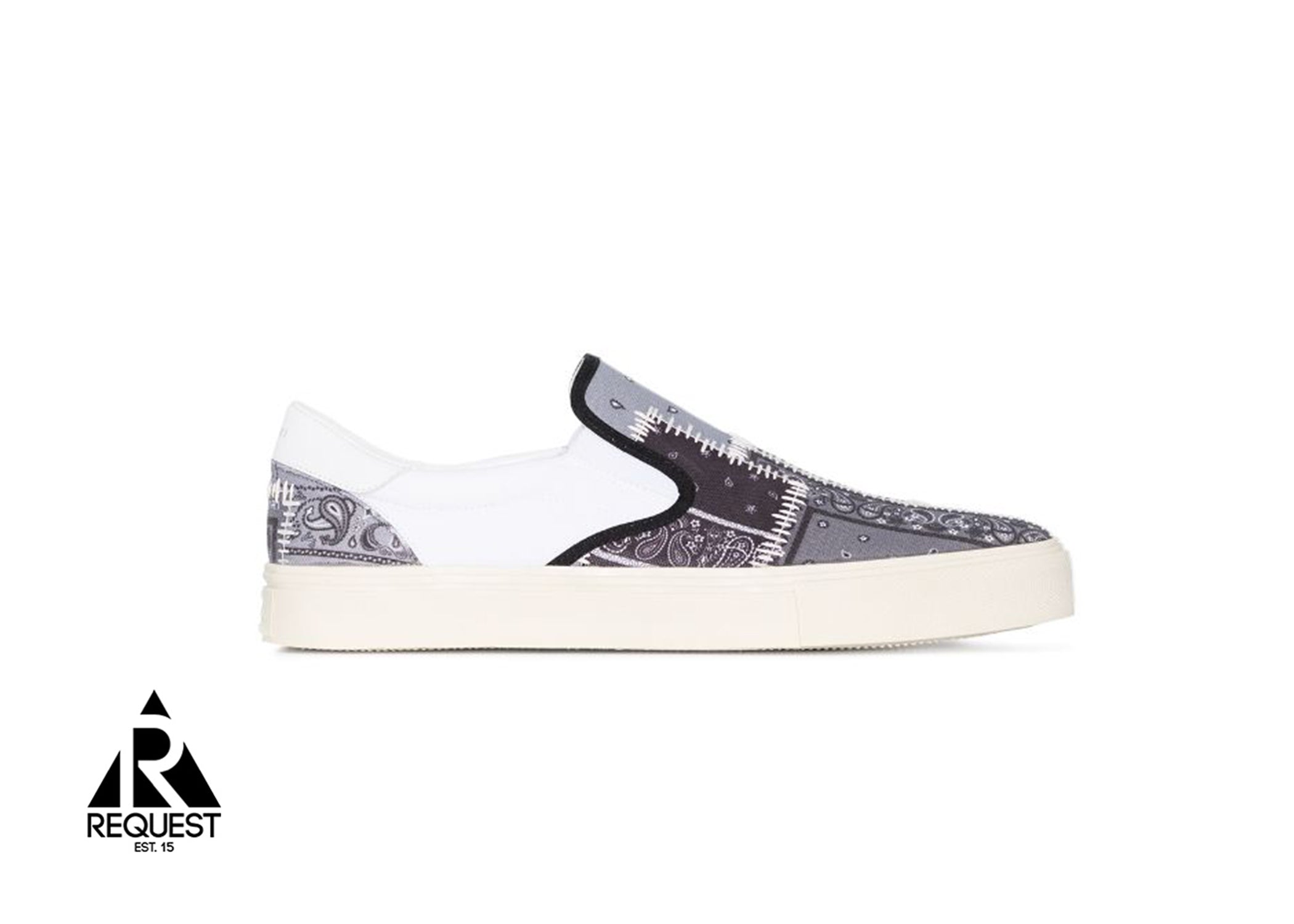 Amiri Slip On “Black Reconstructed Bandana”