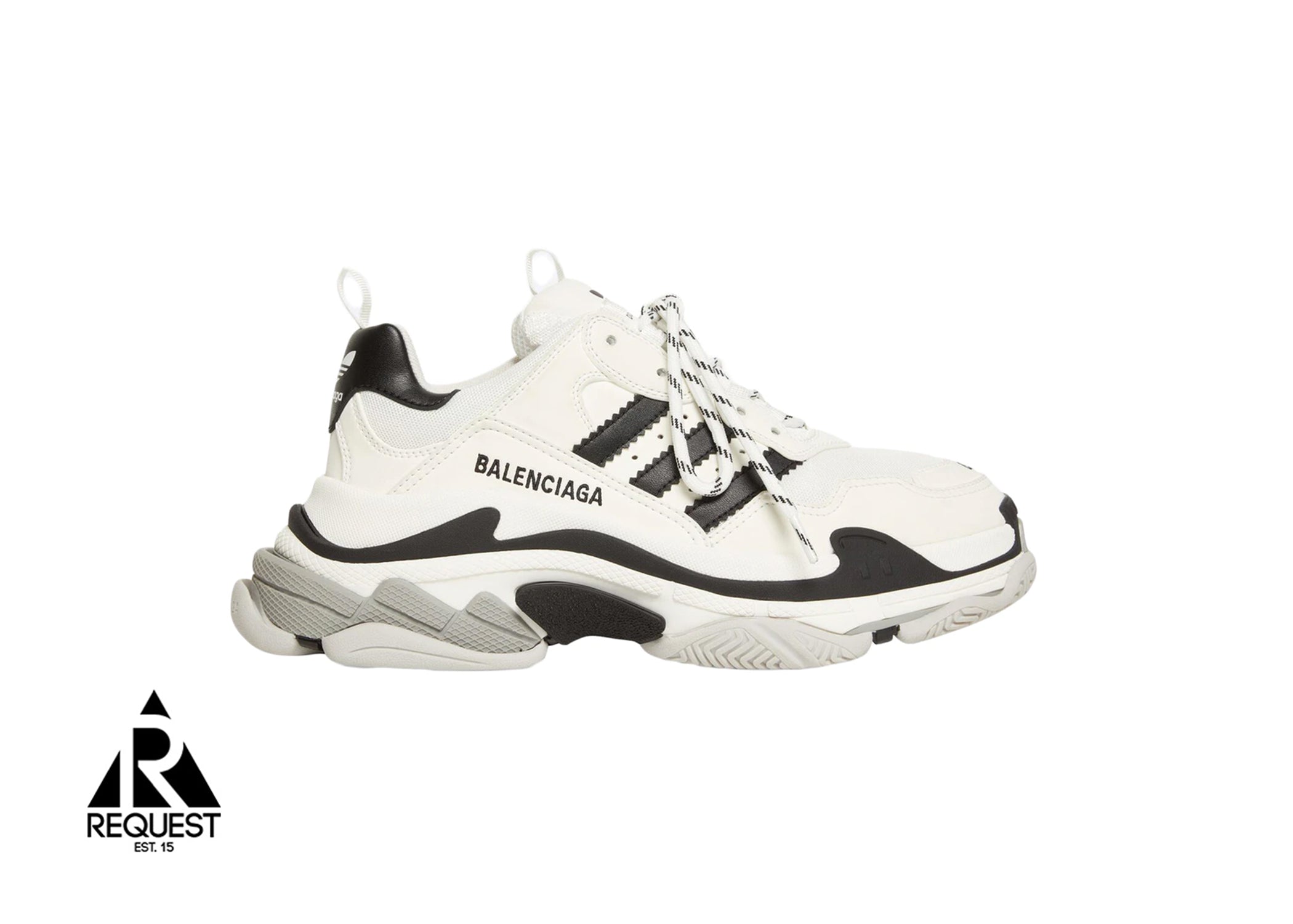 Balenciaga x Adidas Triple S "White Black" (W)