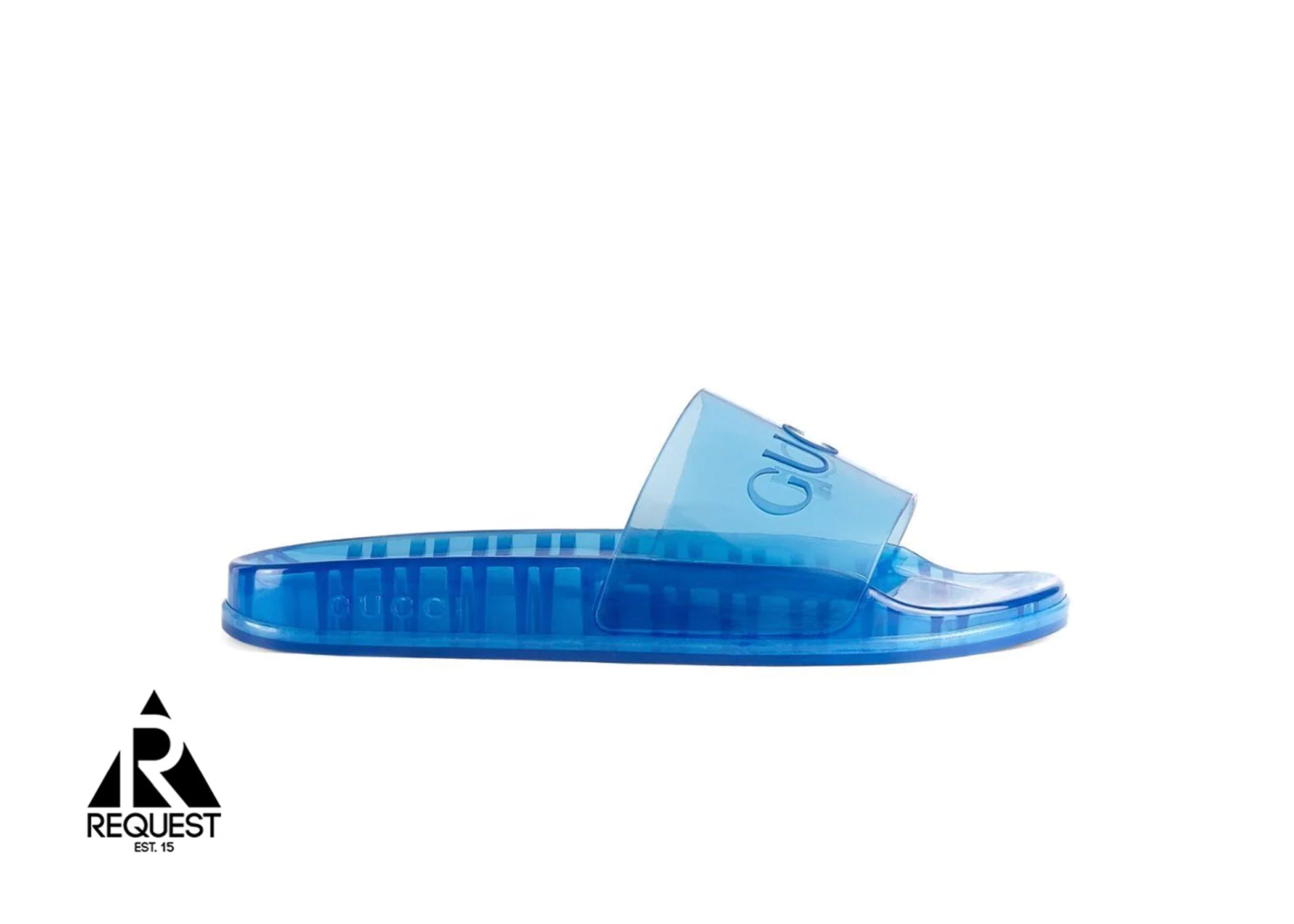 Gucci Logo Slide "Cobalt Blue Transparent"