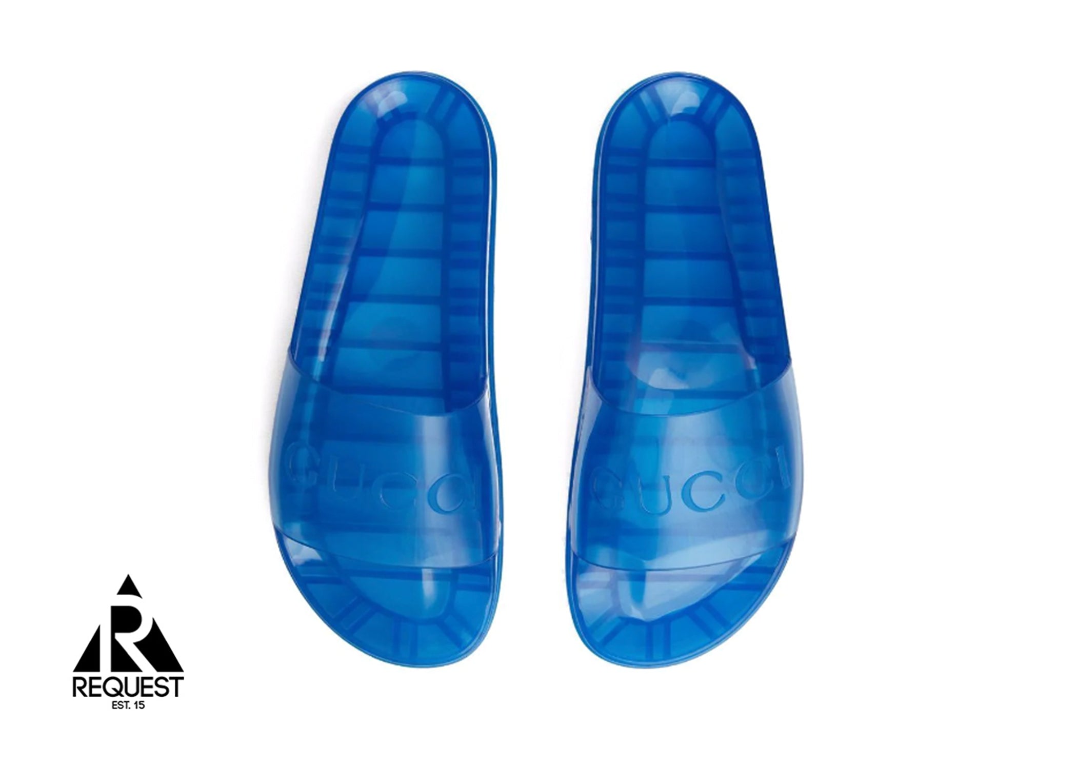 Gucci Logo Slide "Cobalt Blue Transparent"