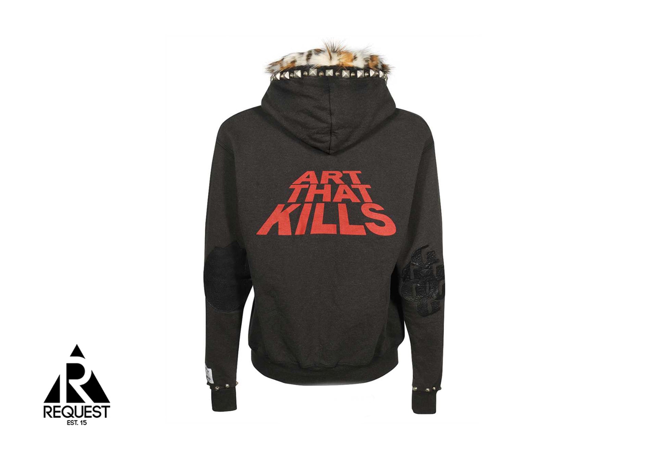 Gallery Dept Art That Kills Fur-Lined Zip-Up Hoodie