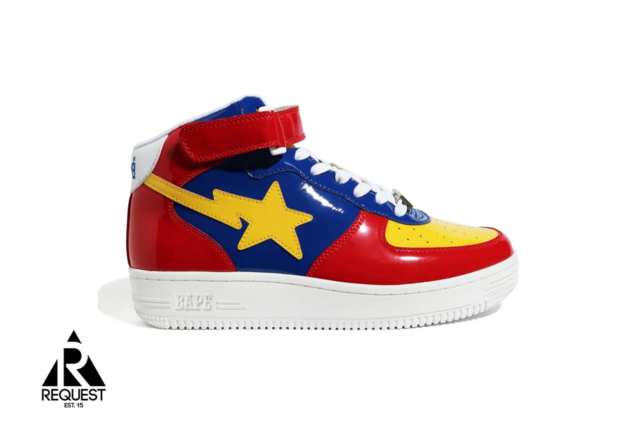 Bape Bapest High “Red Blue Yellow”
