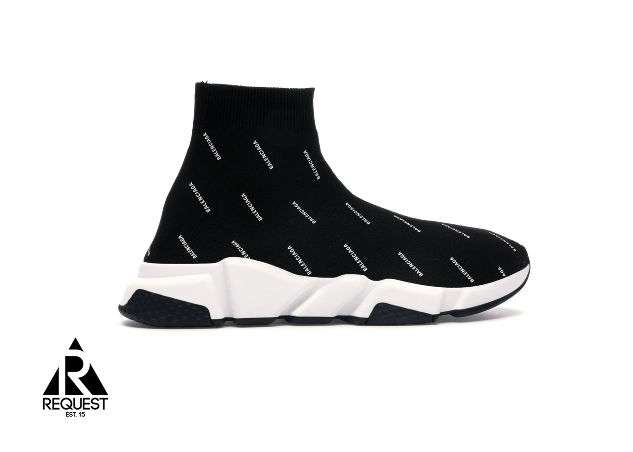 Balenciaga Speed Trainer “Logo Print Black & White”
