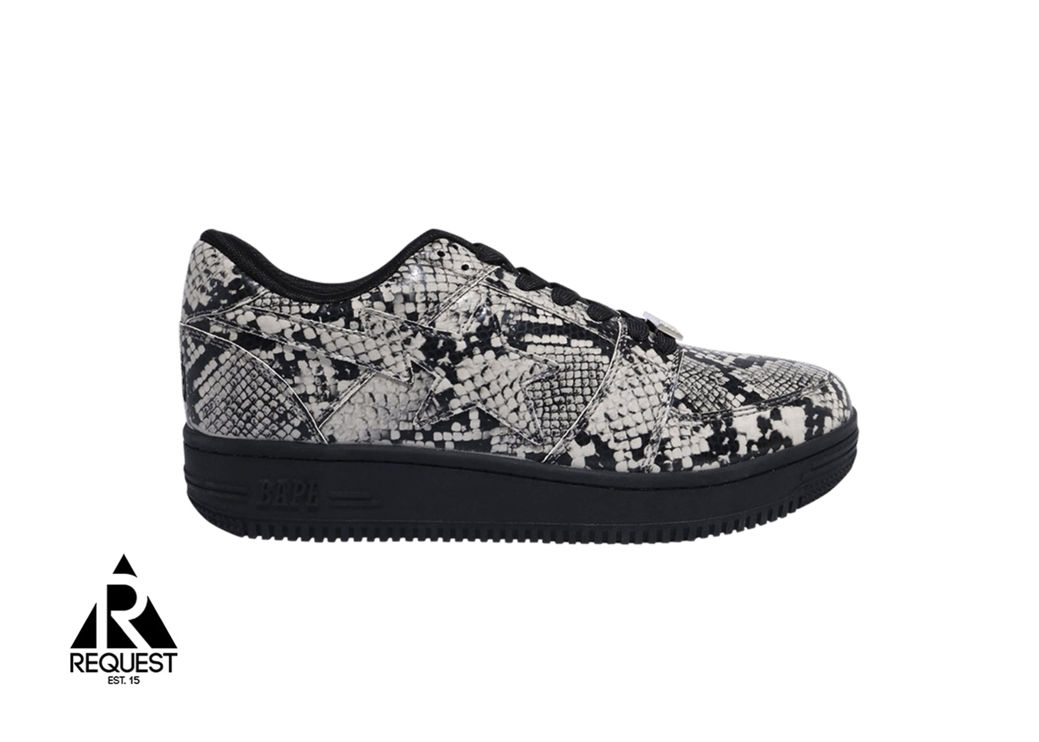 A Bathing Ape Bapesta "Beige Python"