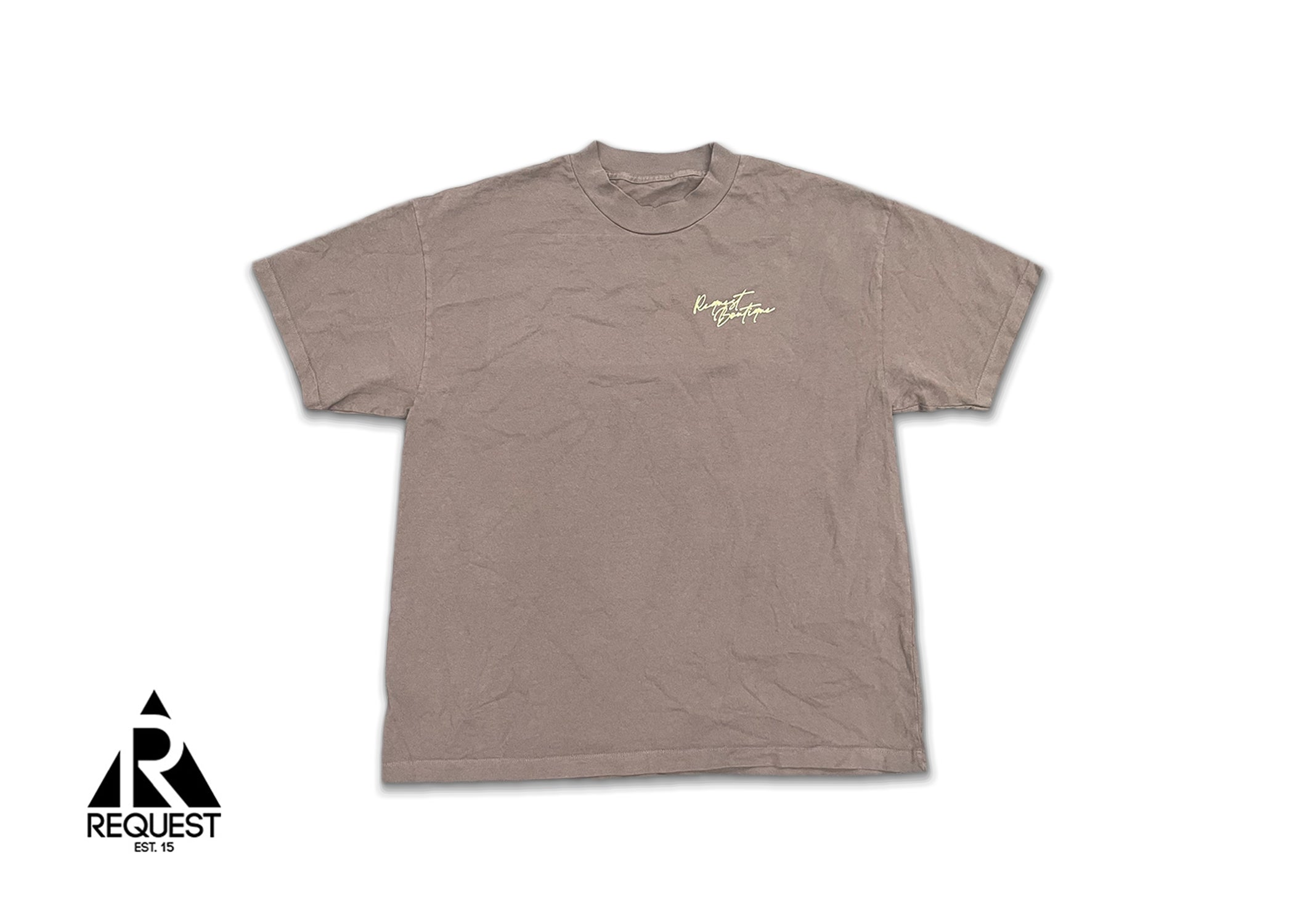 Request Script Tee "Coffee Quartz"
