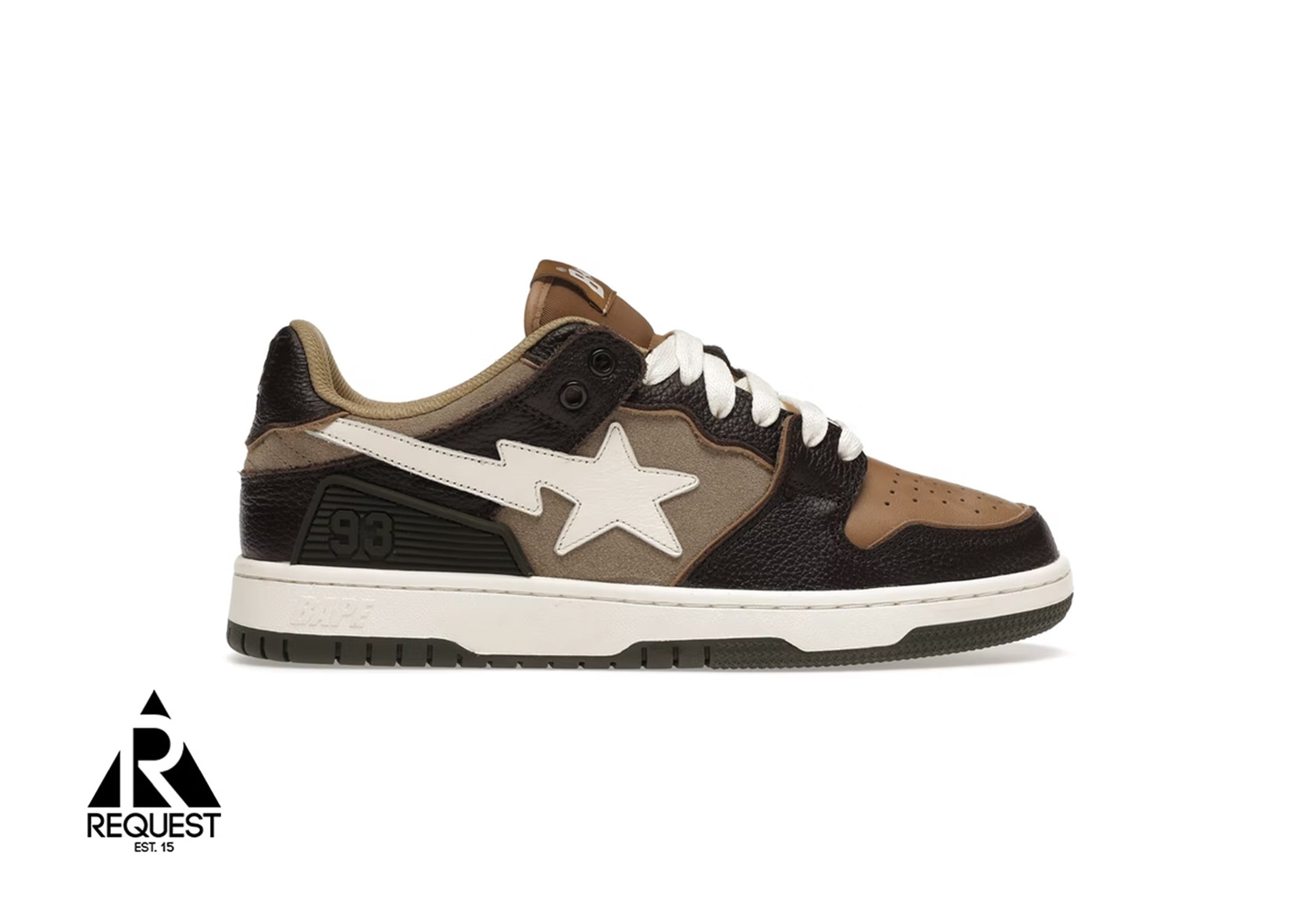 A Bathing Ape Bape SK8 Sta "Brown Ivory"