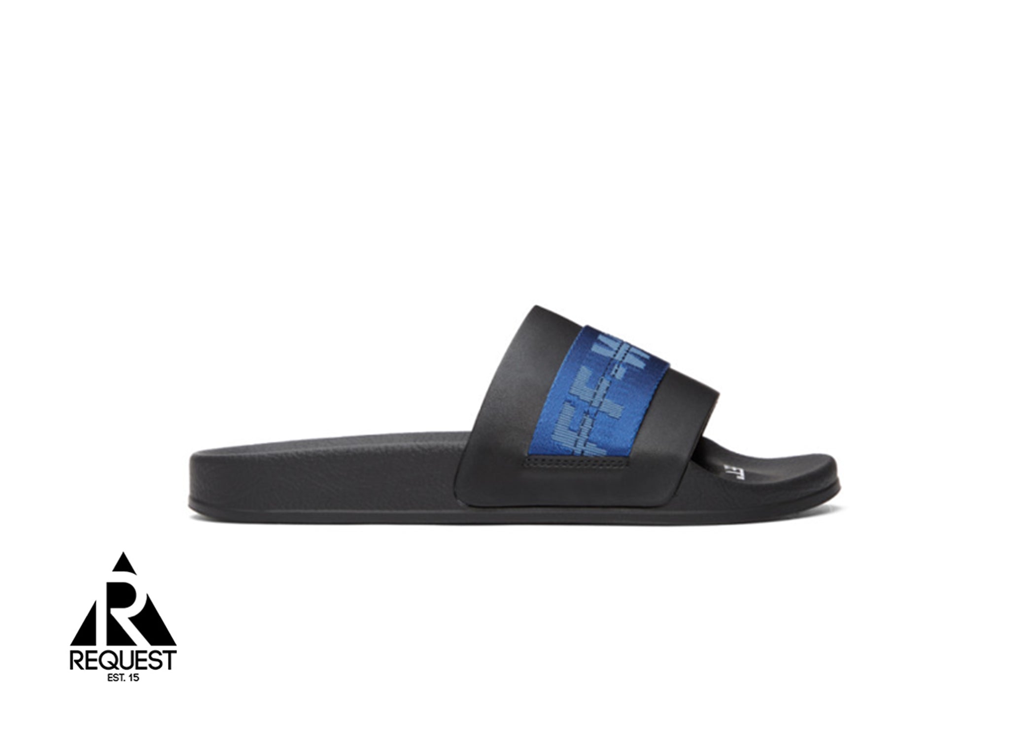 Off White Industrial Sliders “Black Blue”