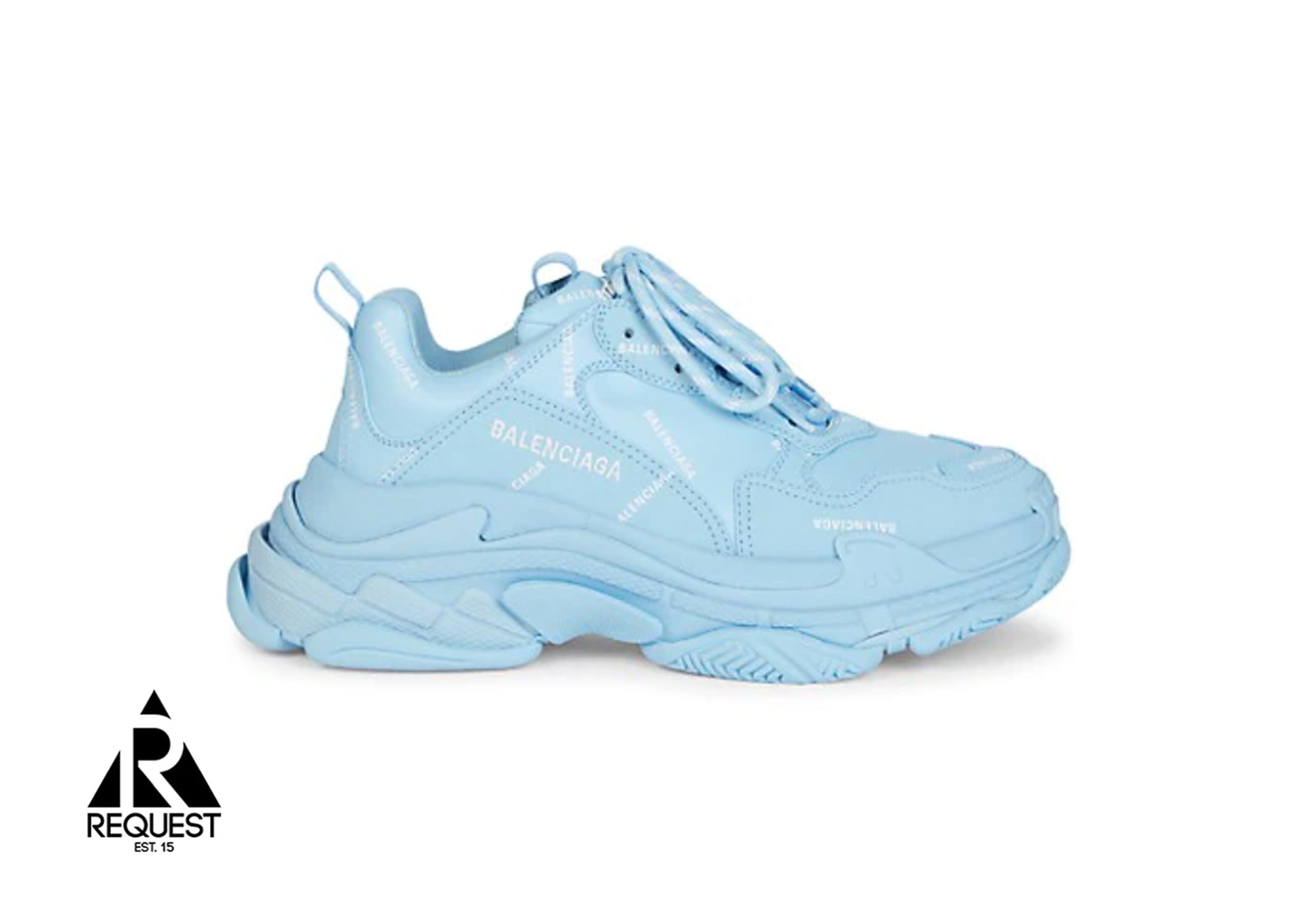 Balenciaga Triple S “Allover Logo Blue”