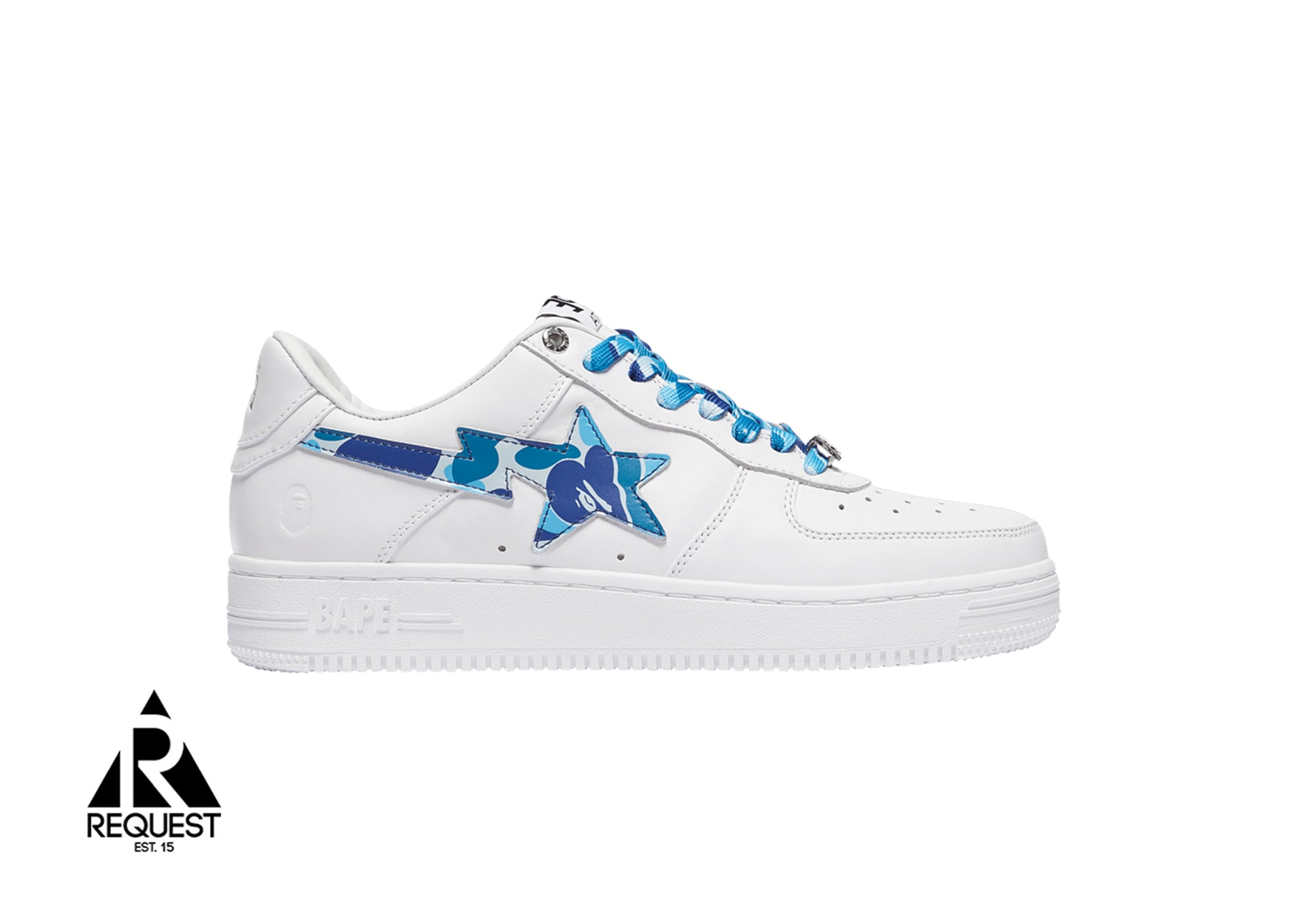 Bapesta Low “Blue Camo Swoosh”