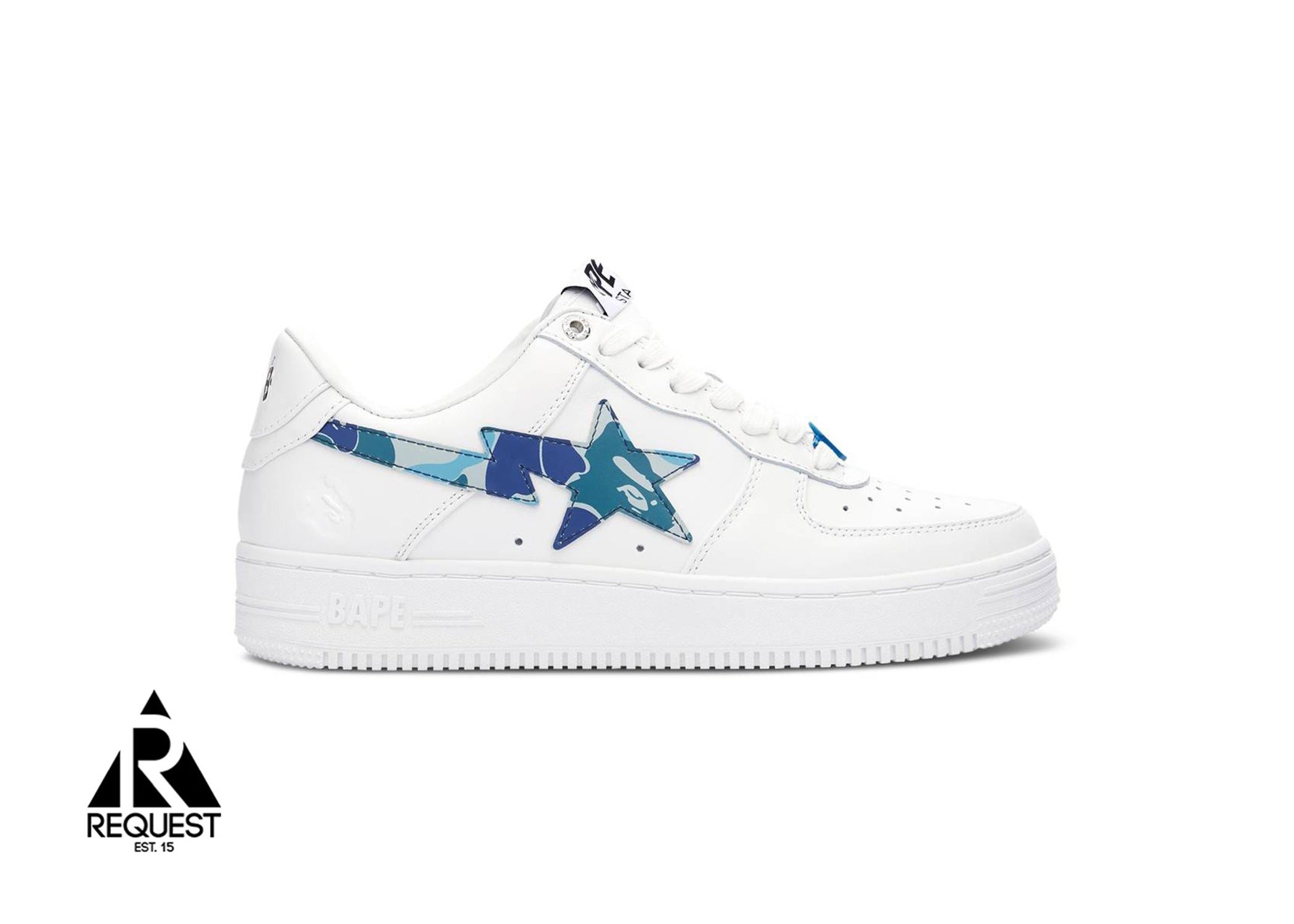 A Bathing Ape Bapesta Low “ABC Blue Camo Swoosh”