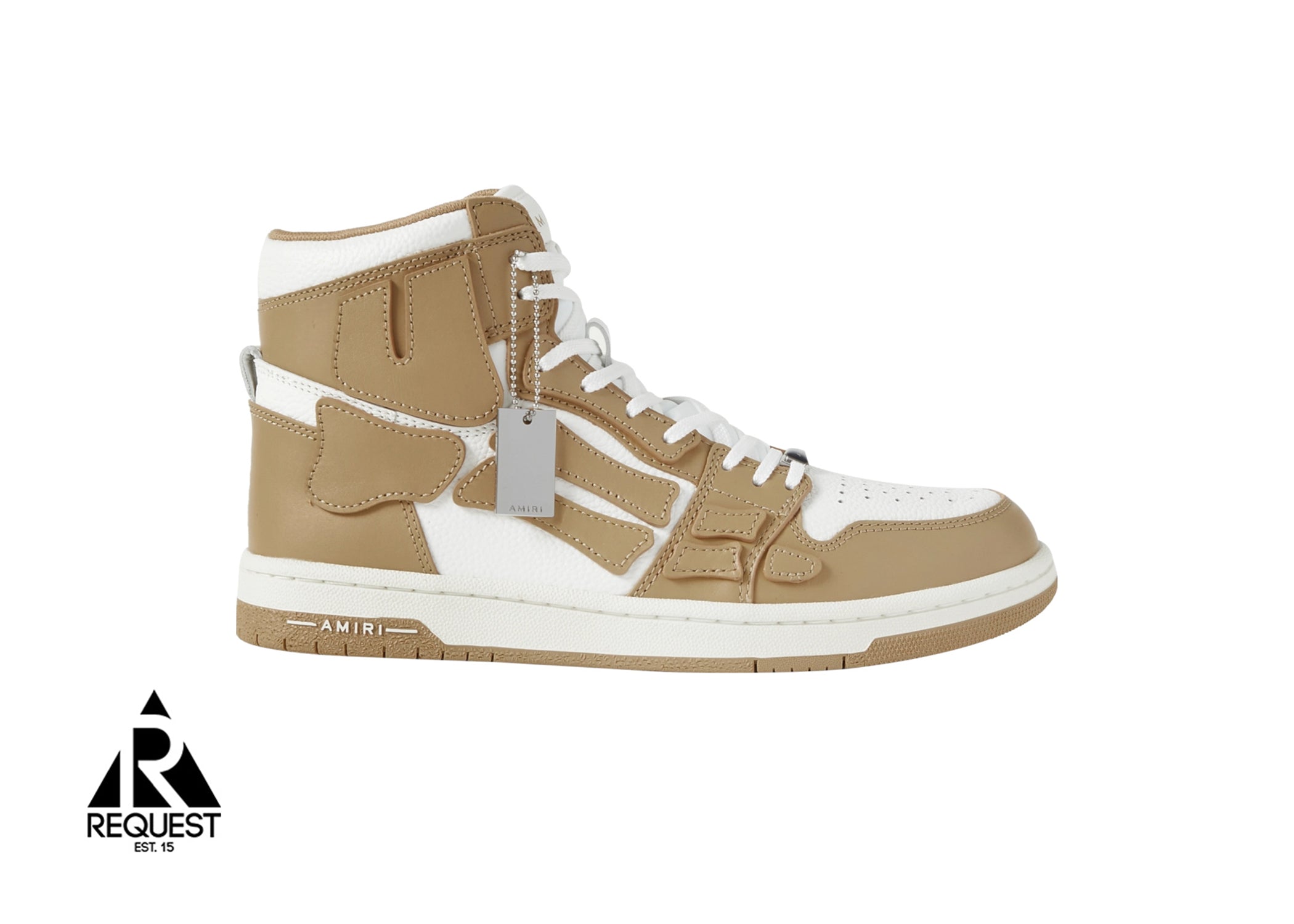 Amiri Skeleton High Top “White Brown”