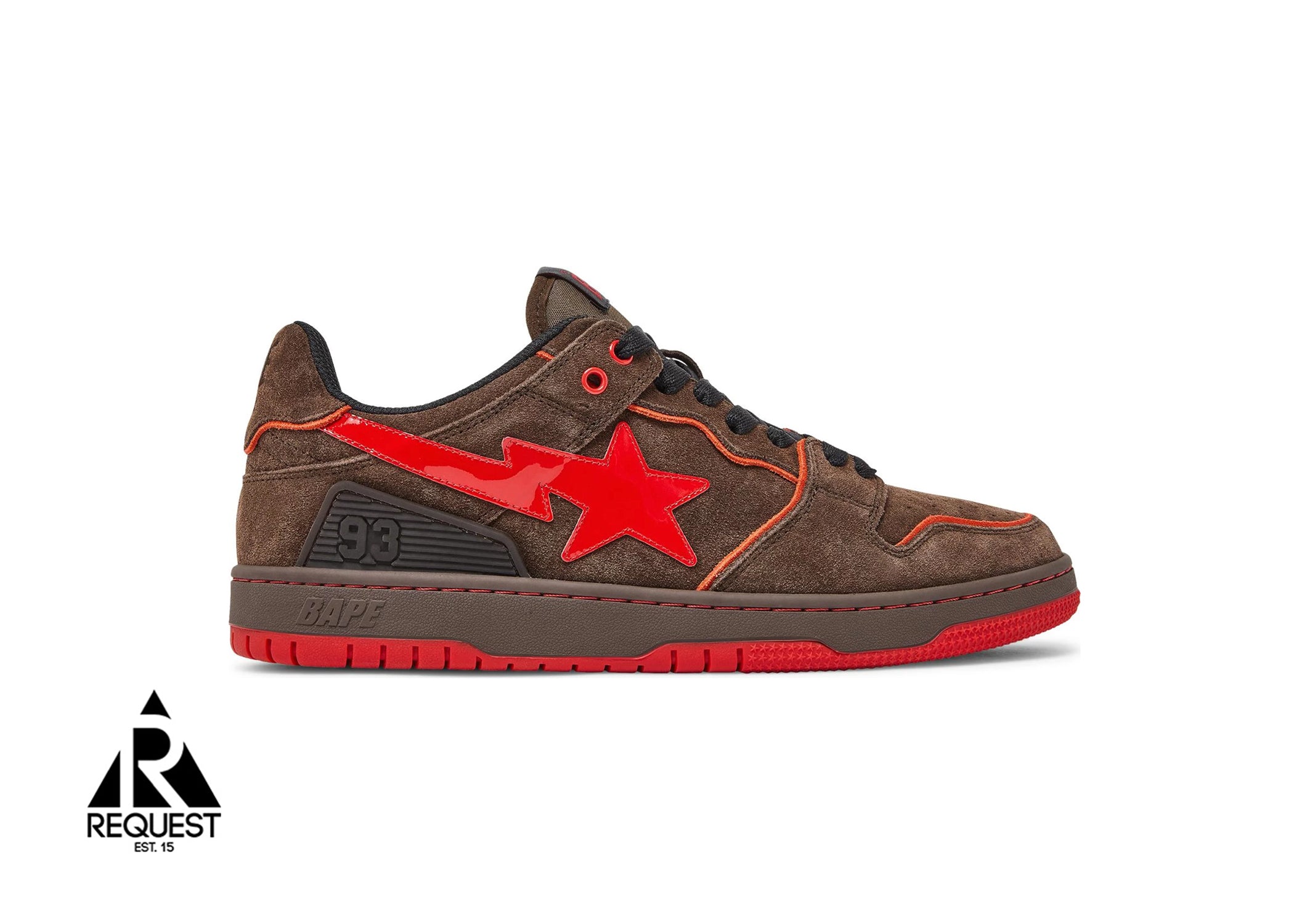A Bathing Ape Bape SK8sta "Brown Red"