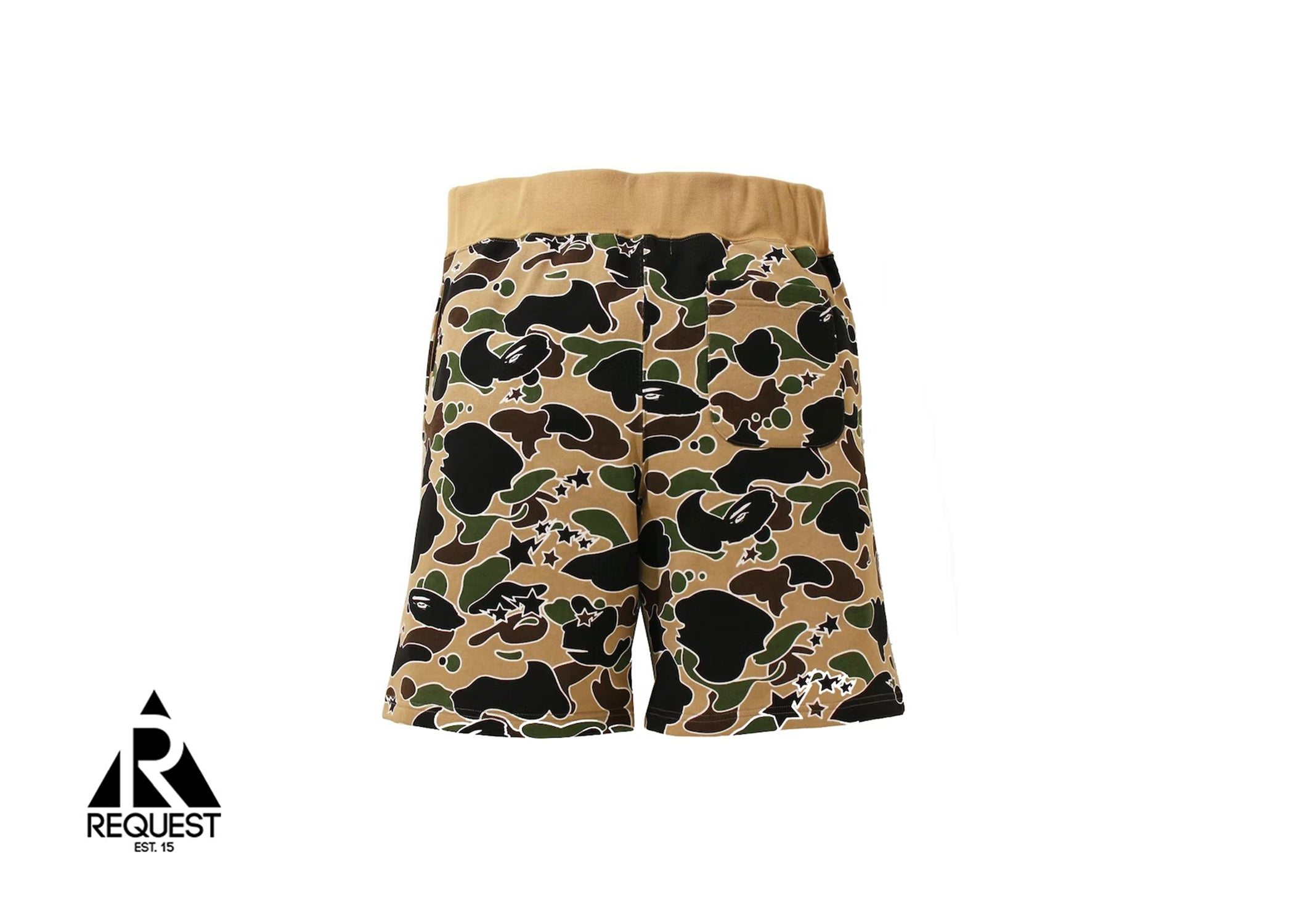 A Bathing Ape Bapesta Camo Shorts "Tan"