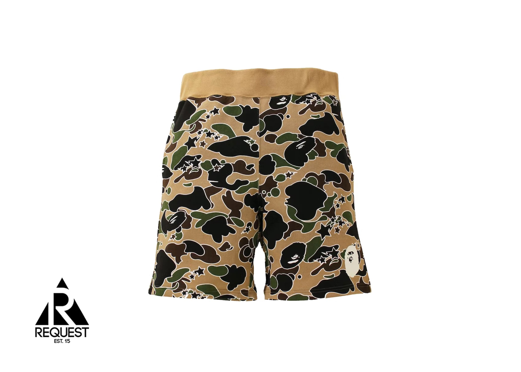 A Bathing Ape Bapesta Camo Shorts "Tan"