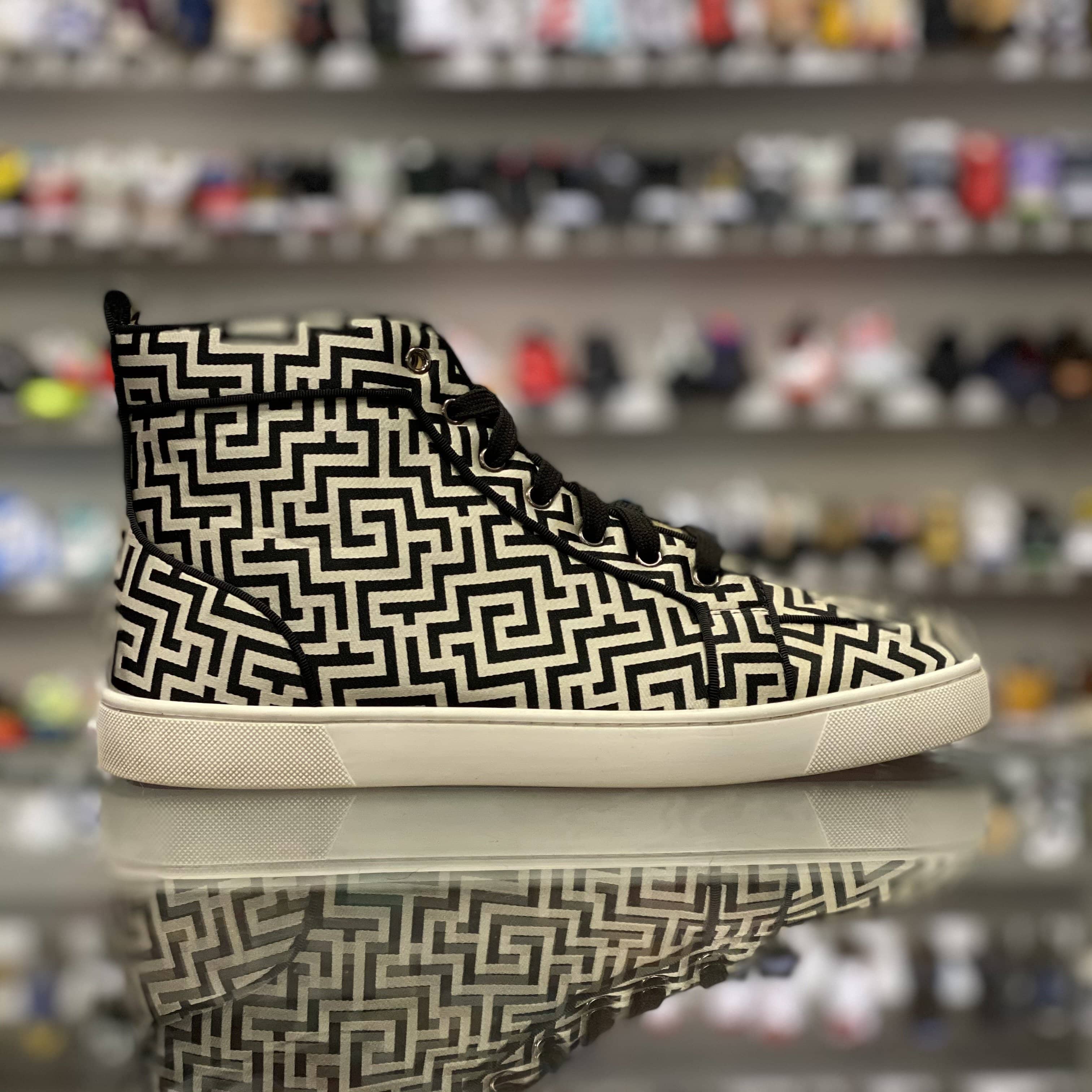 Christian Louboutin High “White Black Maze”