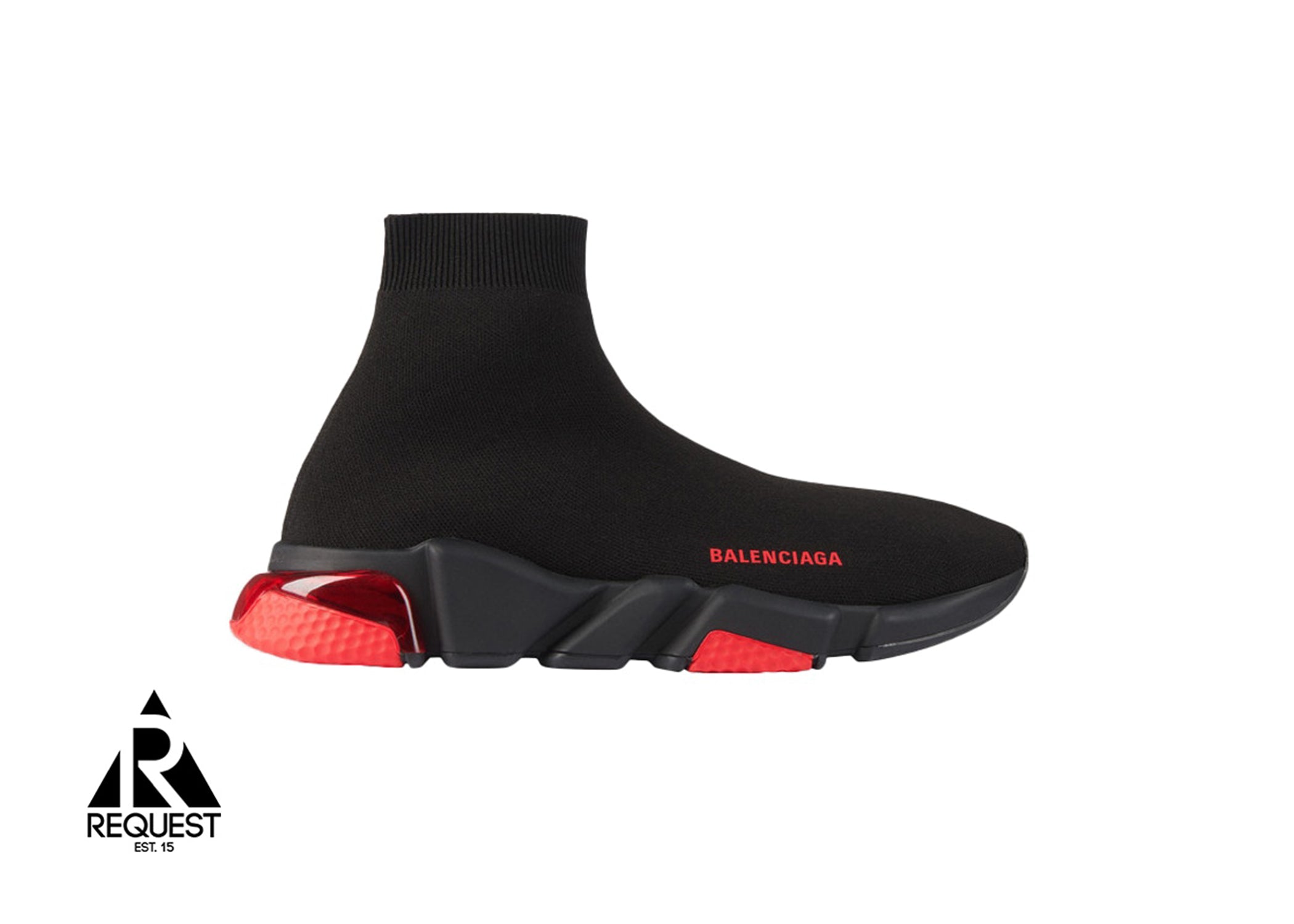 Intrekking klep Pef Balenciaga Speed Trainer “Black and Red Clear Sole” | Request