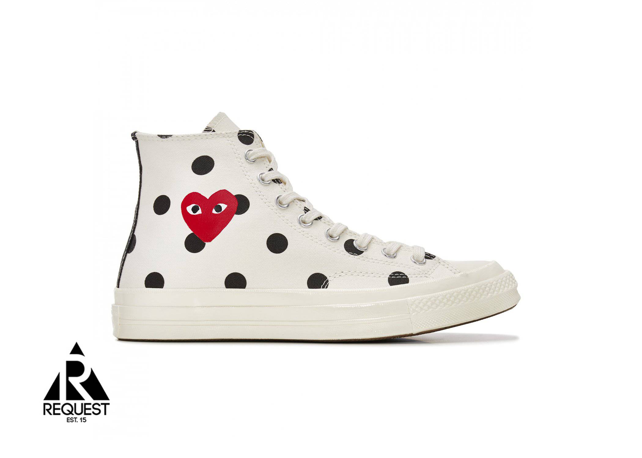 Converse Chuck Taylor CDG High “White Polka”