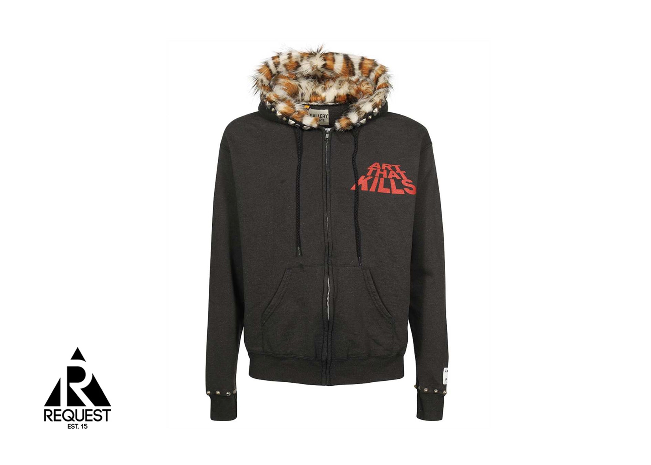 Gallery Dept Art That Kills Fur-Lined Zip-Up Hoodie