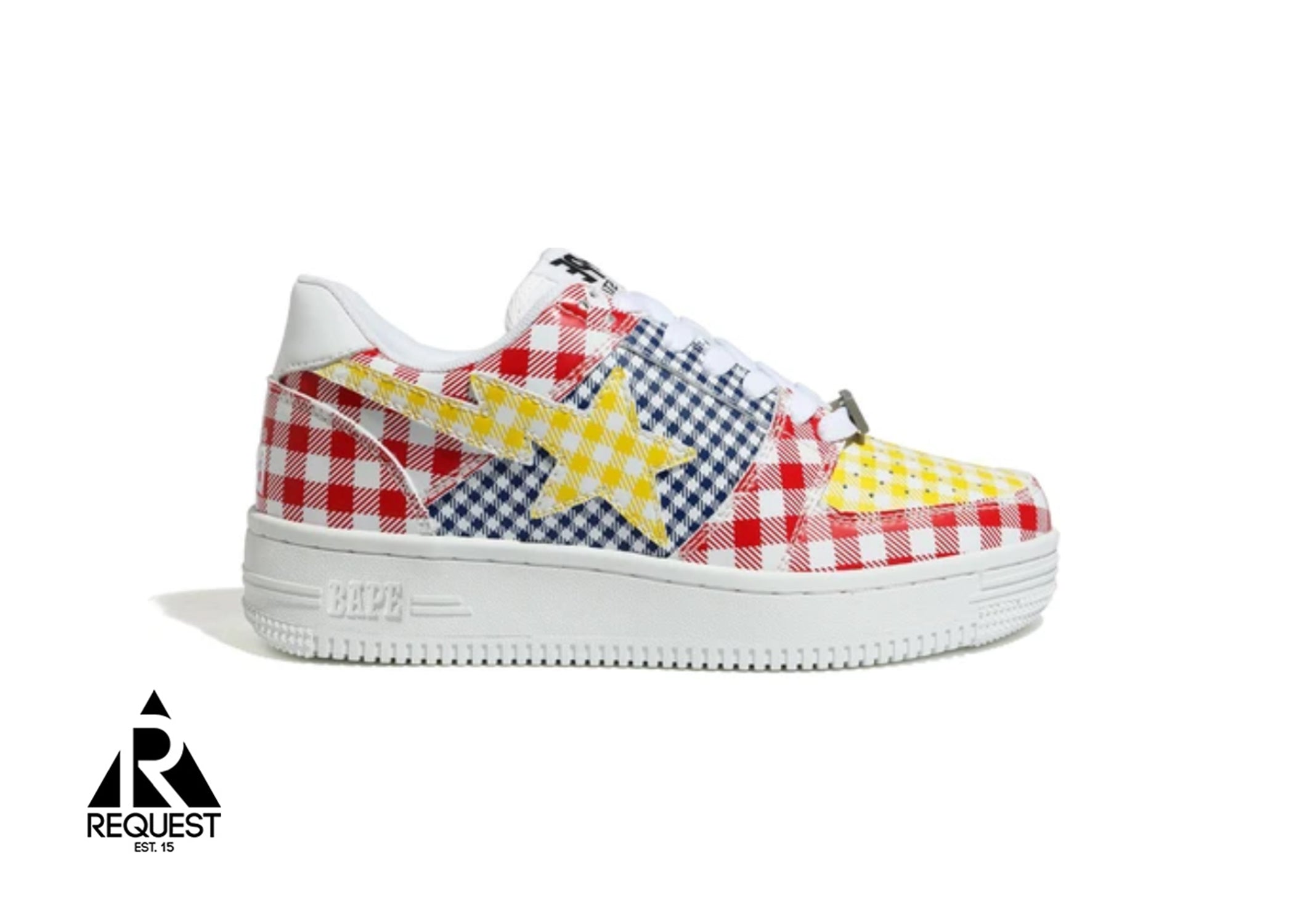 Bapesta Low “Gingham Yellow Check Multi”