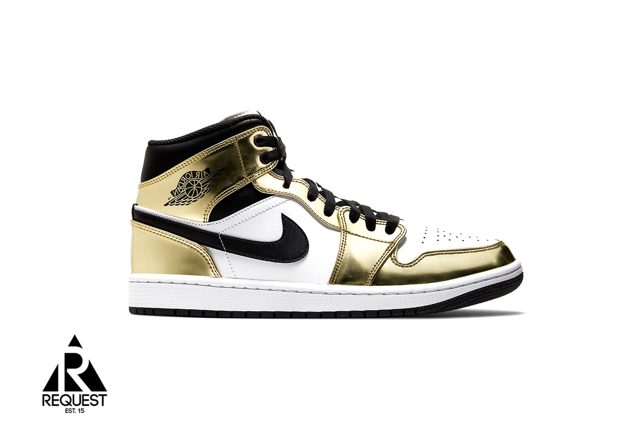 Air Jordan 1 Mid “Metallic Gold Black White”