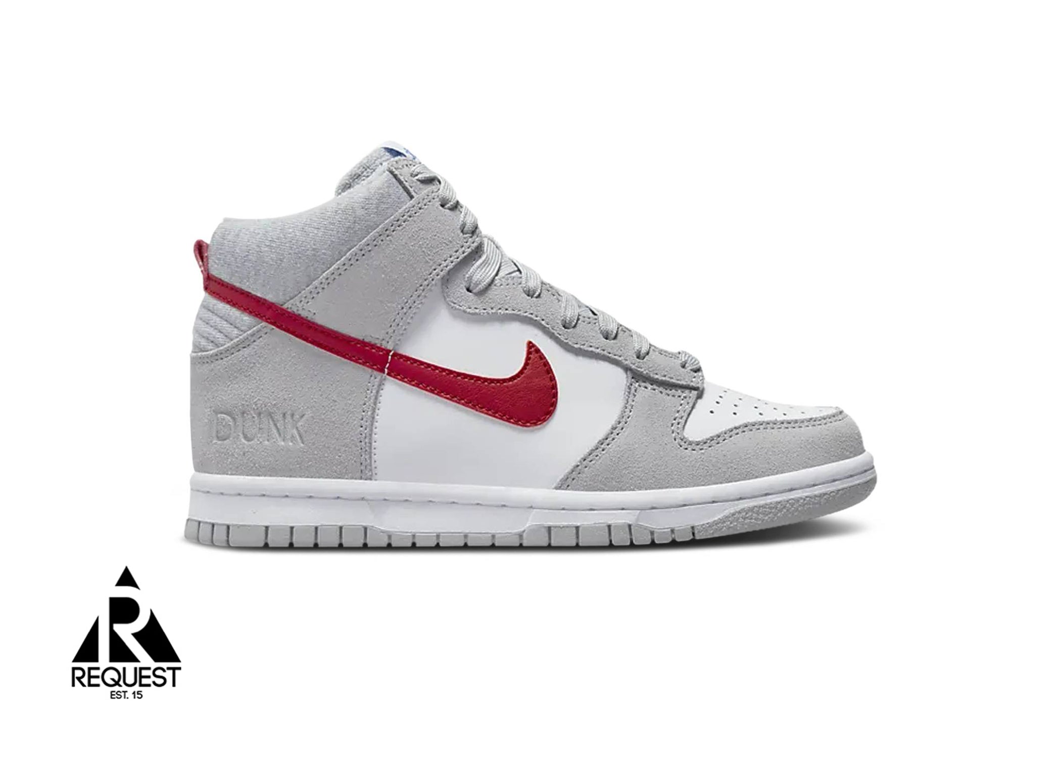 Nike Dunk High "Athletic Club Grey Red"
